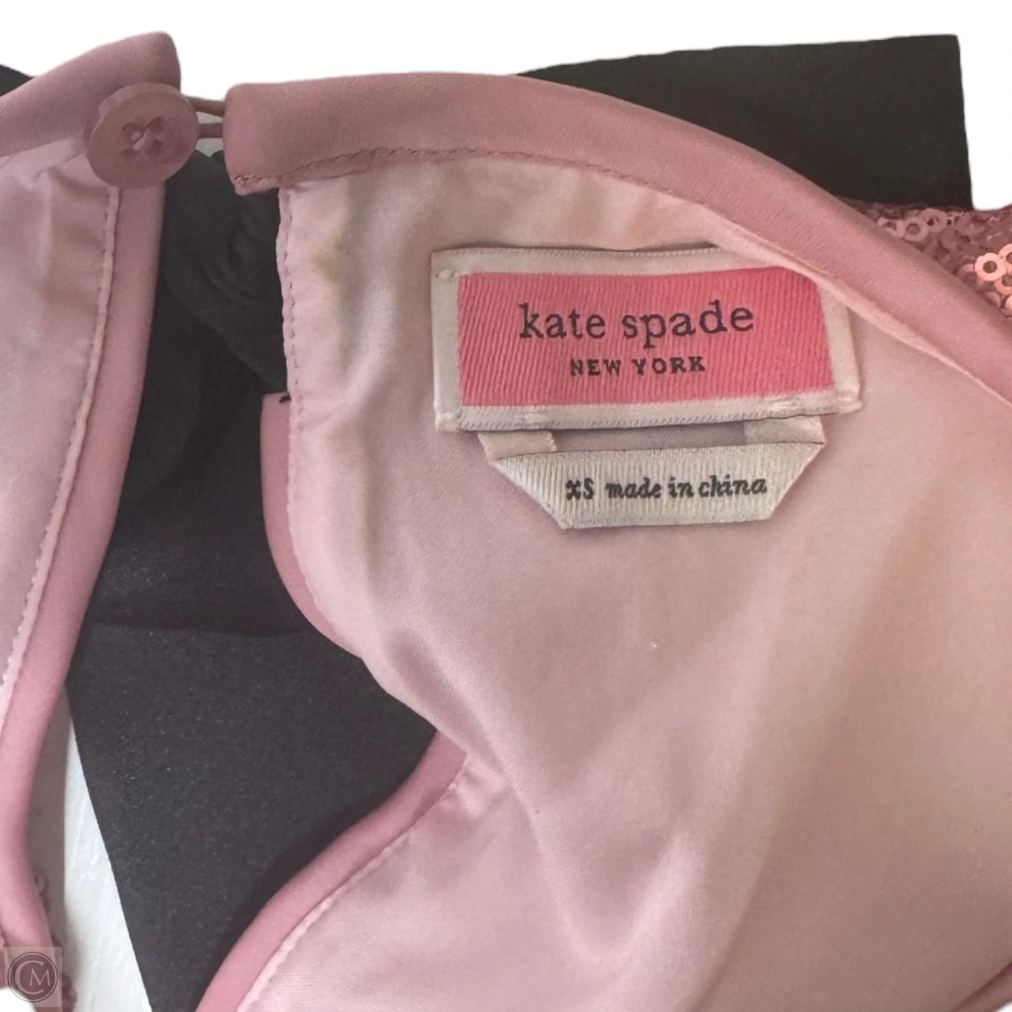 Sequin Bow-Back Top Designer By Kate Spade In Dusty Ginger, Size: XS