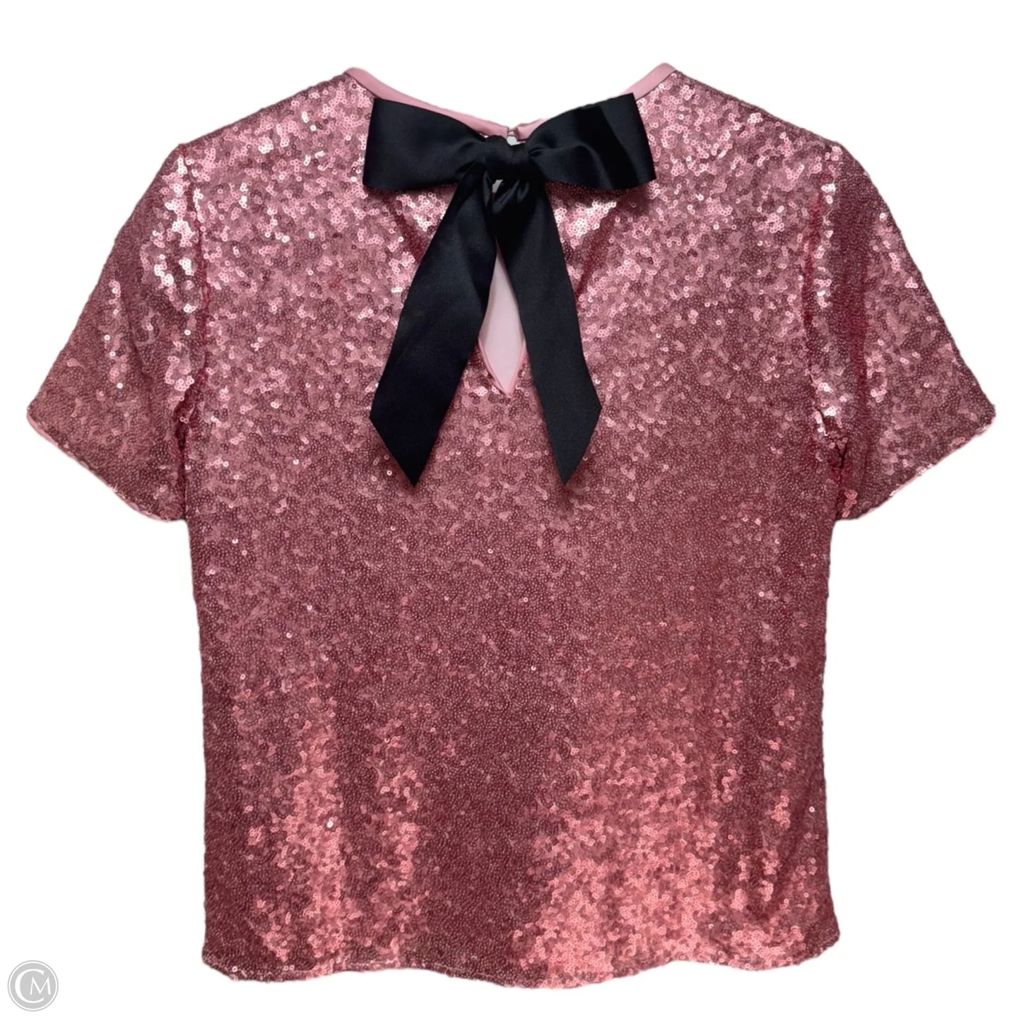 Sequin Bow-Back Top Designer By Kate Spade In Dusty Ginger, Size: XS