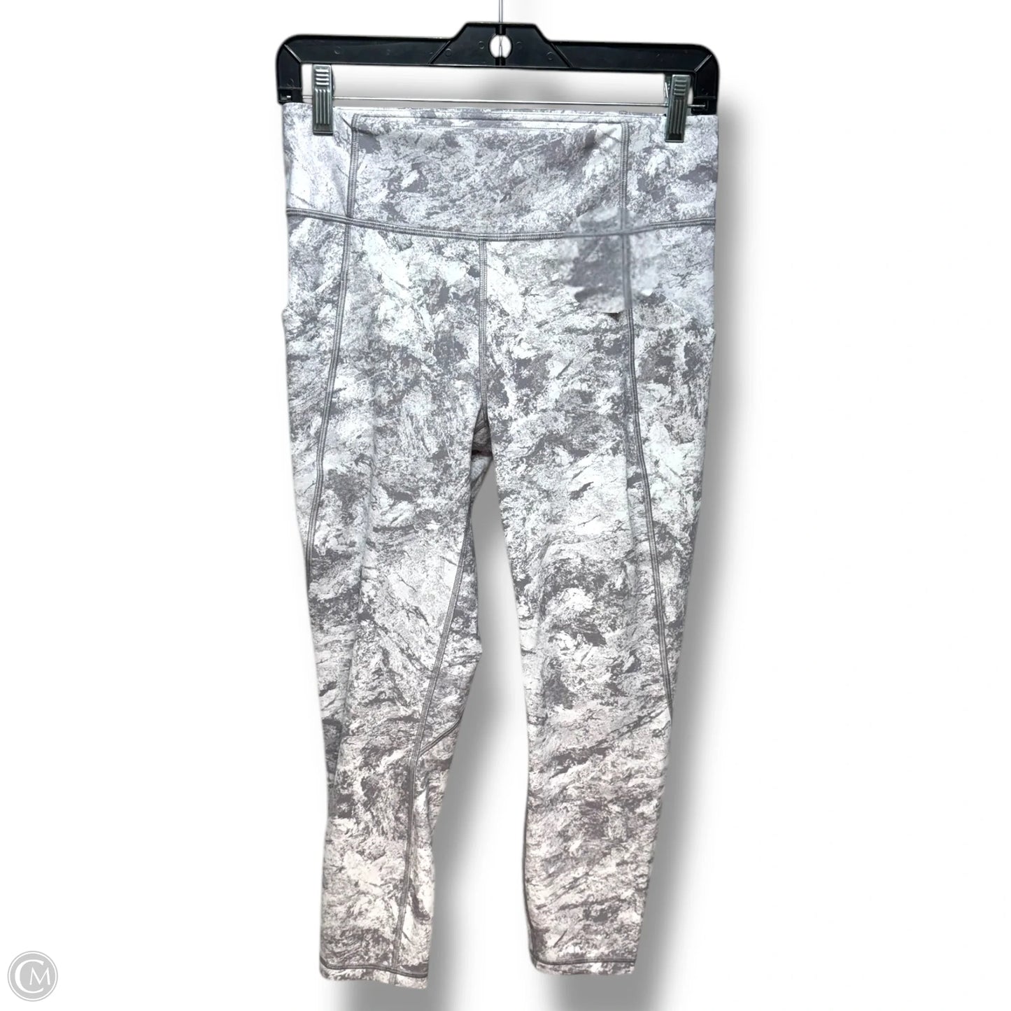 Athletic Leggings By Lululemon In Grey & White, Size: 8