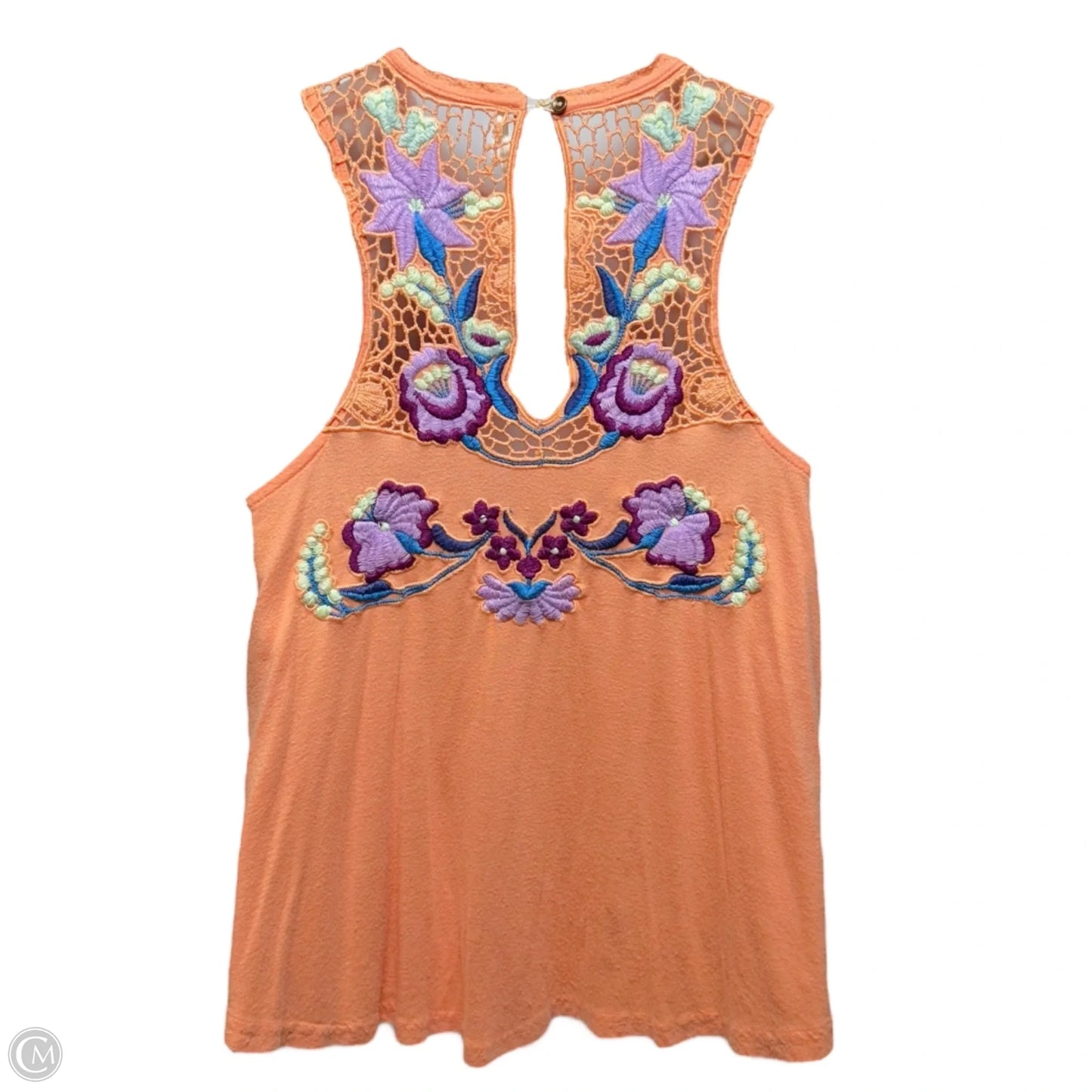 Flower Power Crochet Tank Top By Free People In Coral Combo, Size: S