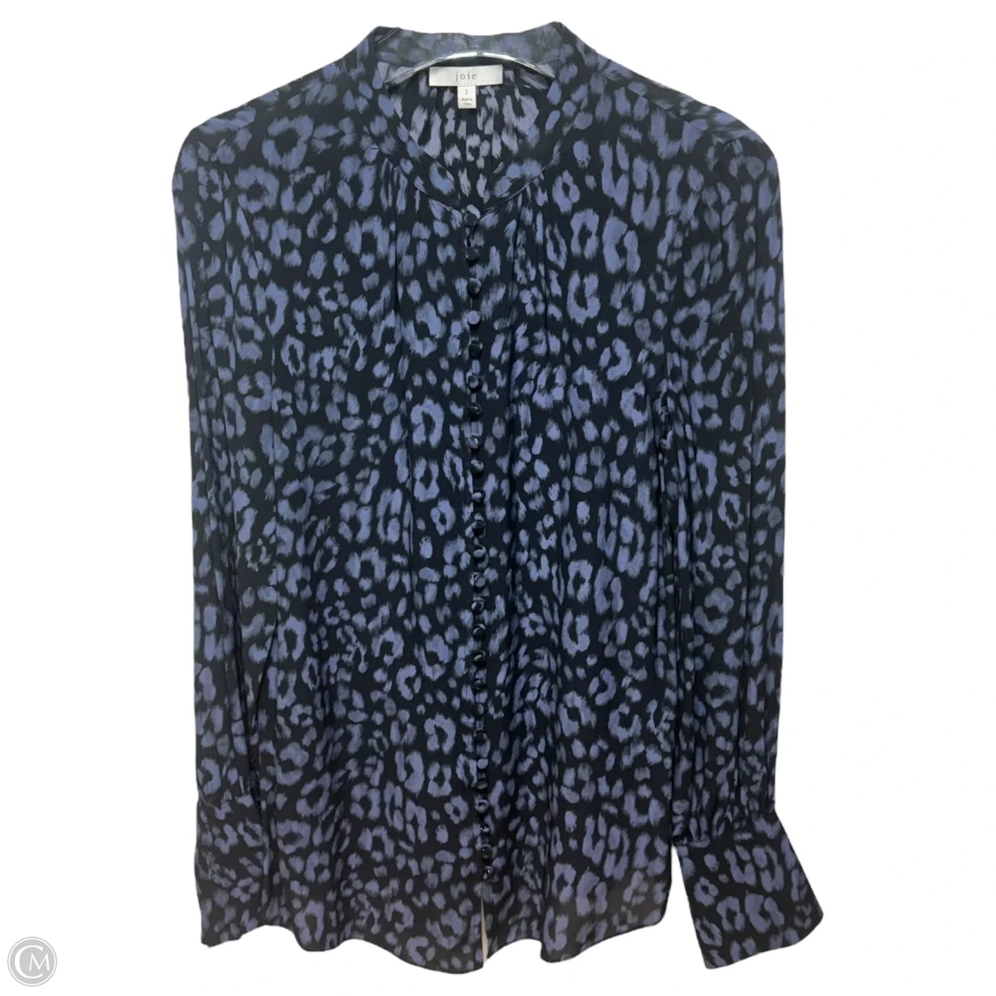 Top Long Sleeve By Joie In Black & Blue, Size: S
