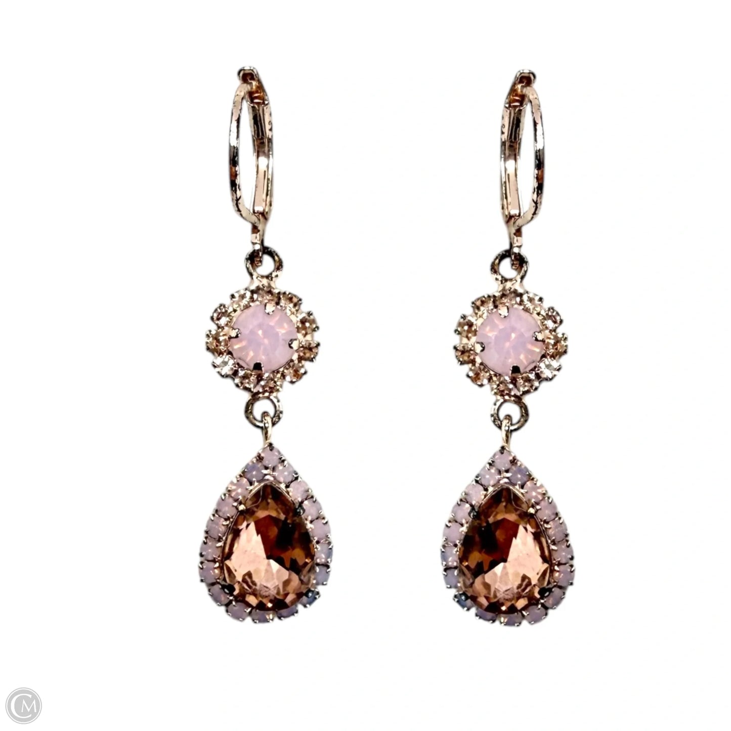 Crystal Drop Leverback Earrings By Kirk’s Folly