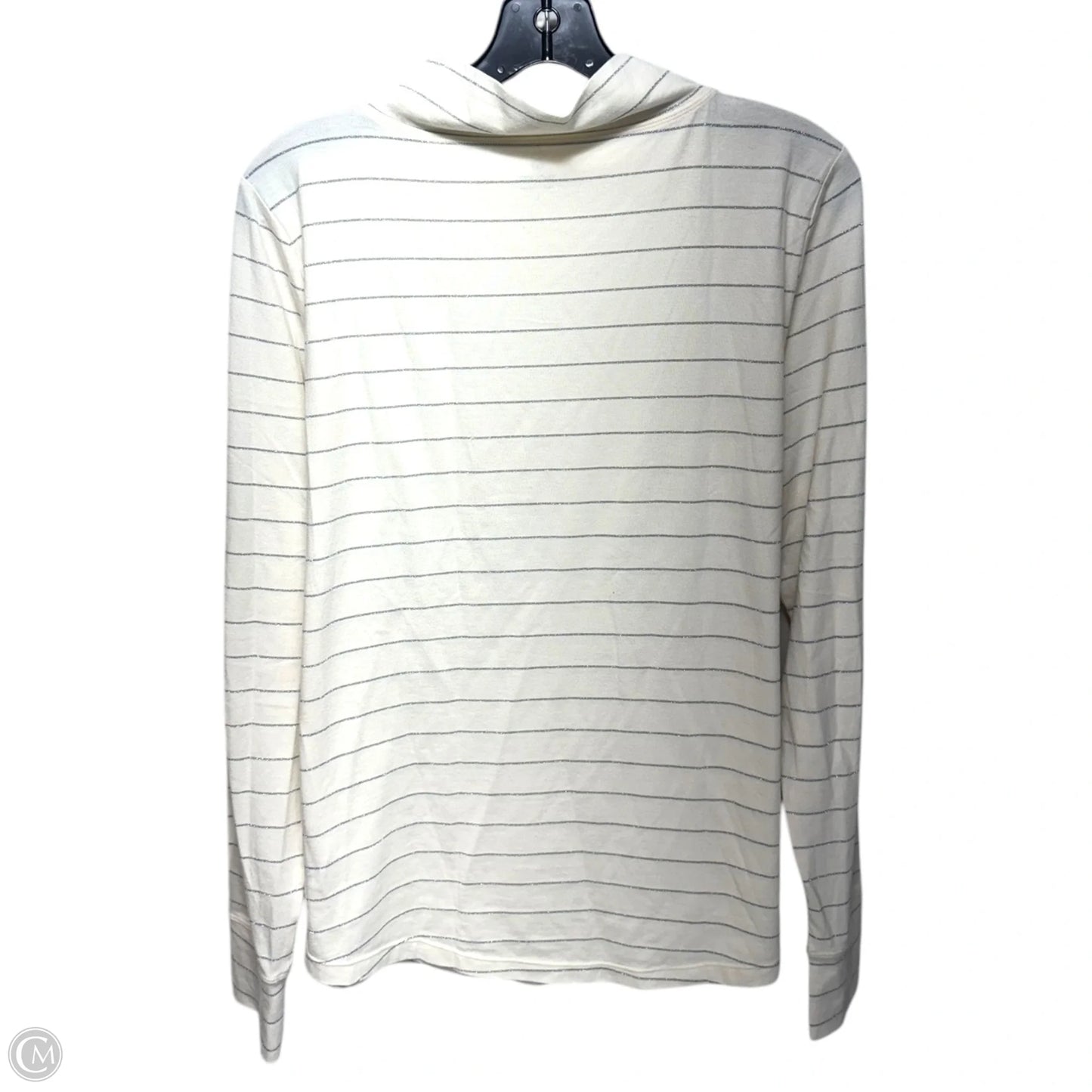 Top Long Sleeve By Talbots In Striped Pattern, Size: L