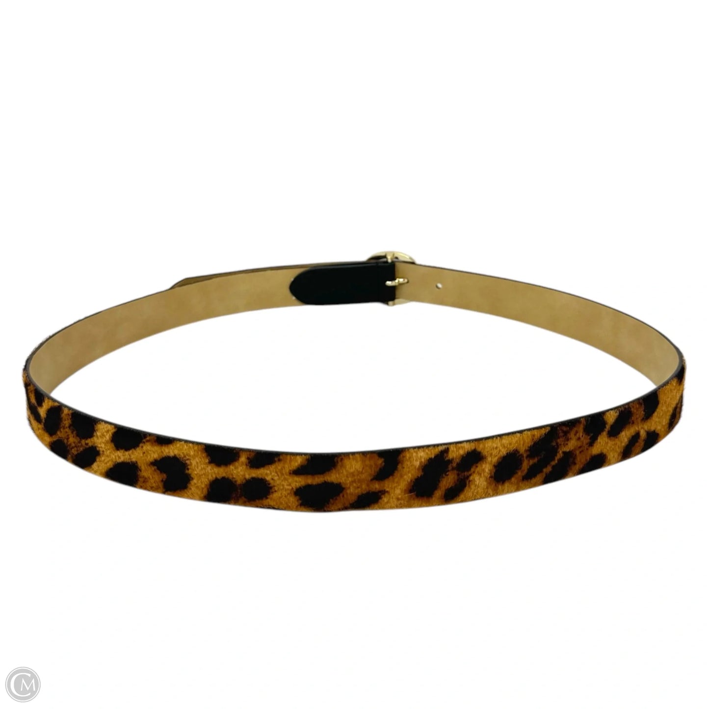 Classic Leopard Belt Leather By Talbots, Size: Large