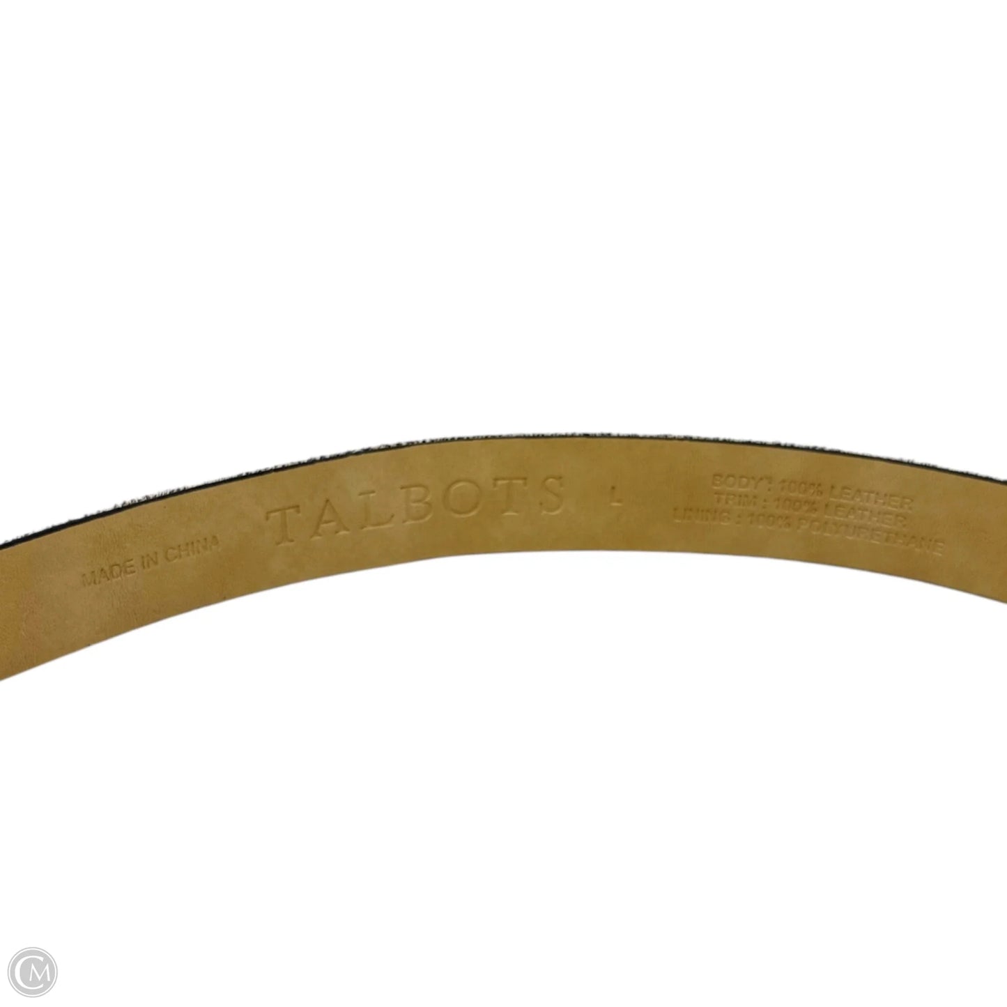 Classic Leopard Belt Leather By Talbots, Size: Large