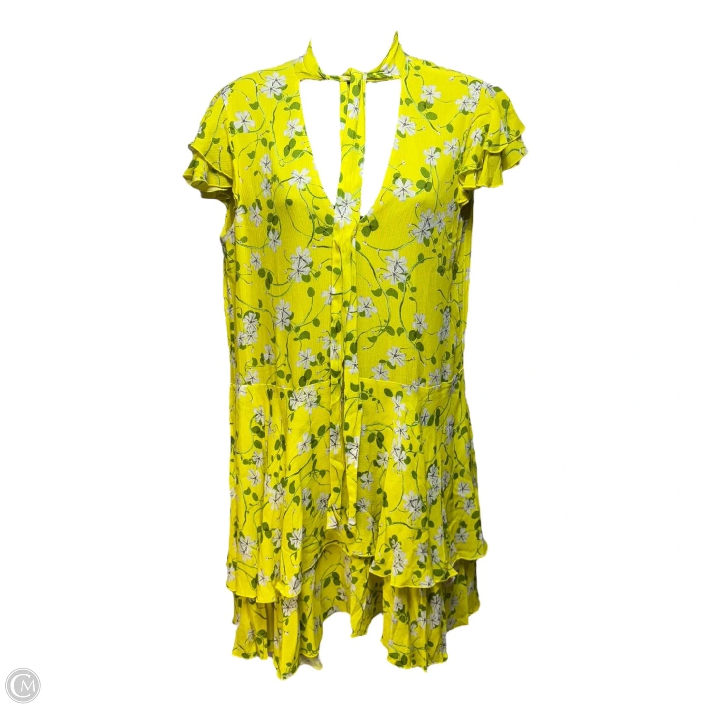 Moore Dress Designer By Alice + Olivia In Spring Primrose Lemon, Size: 4