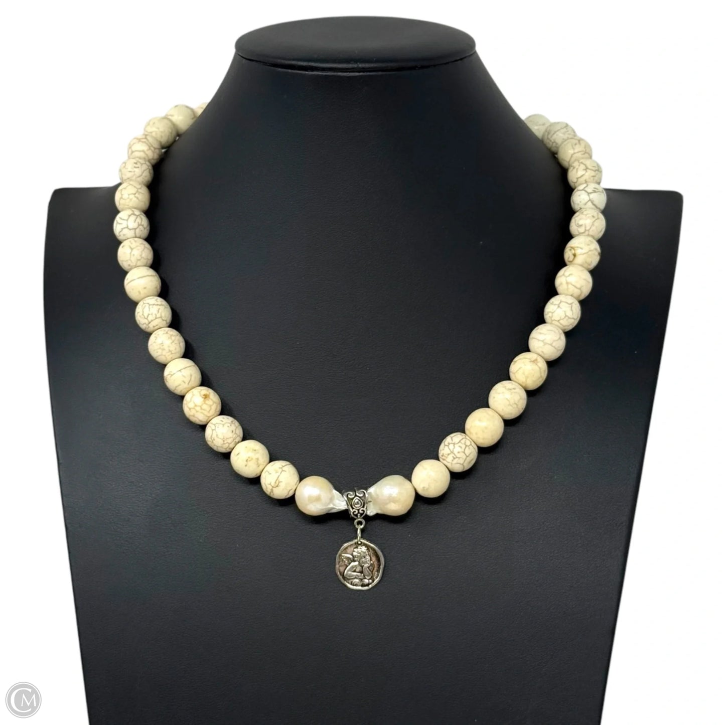 Keshi Pearl & Cherub Pendant Beaded Necklace Other By Unbranded