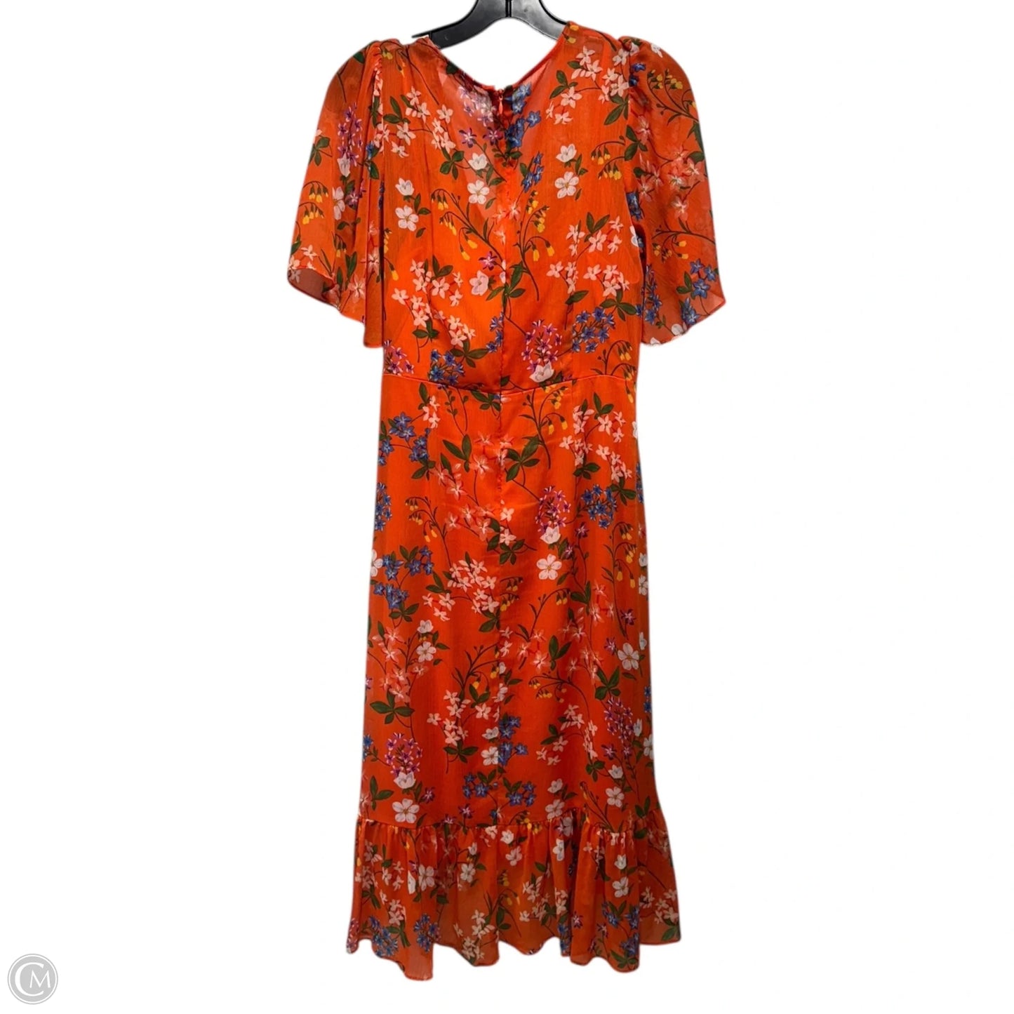 Dress Casual Midi By Calvin Klein In Floral Print, Size: 6