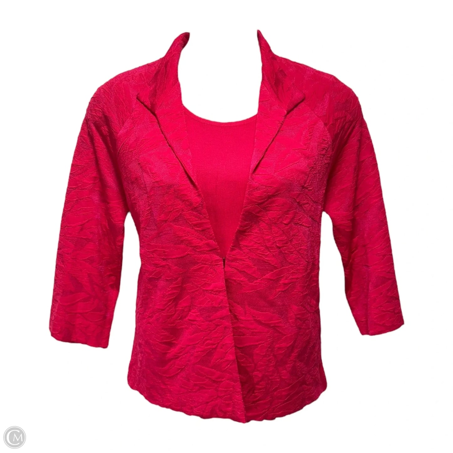 Heritage Fit Knit Jacket 2pc By Misook In Pink, Size: M