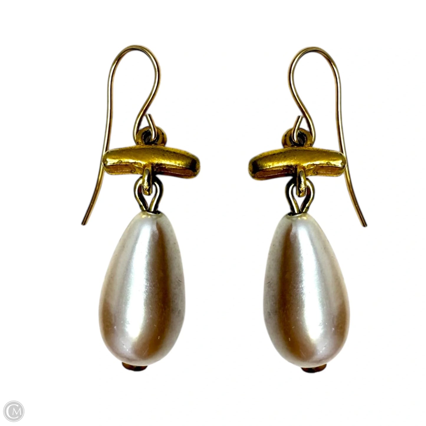 Faux Pearl Drop Earrings By Unbranded