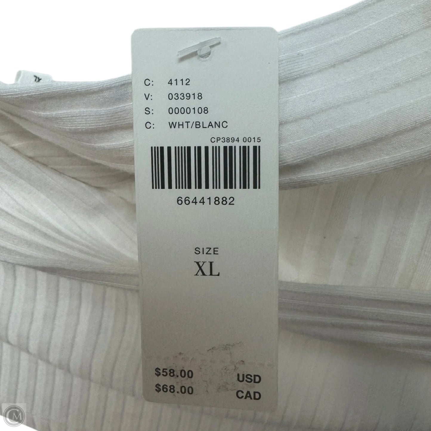 Ribbed Cross Neck Halter Tank By Anthropologie In Cream, Size: XL