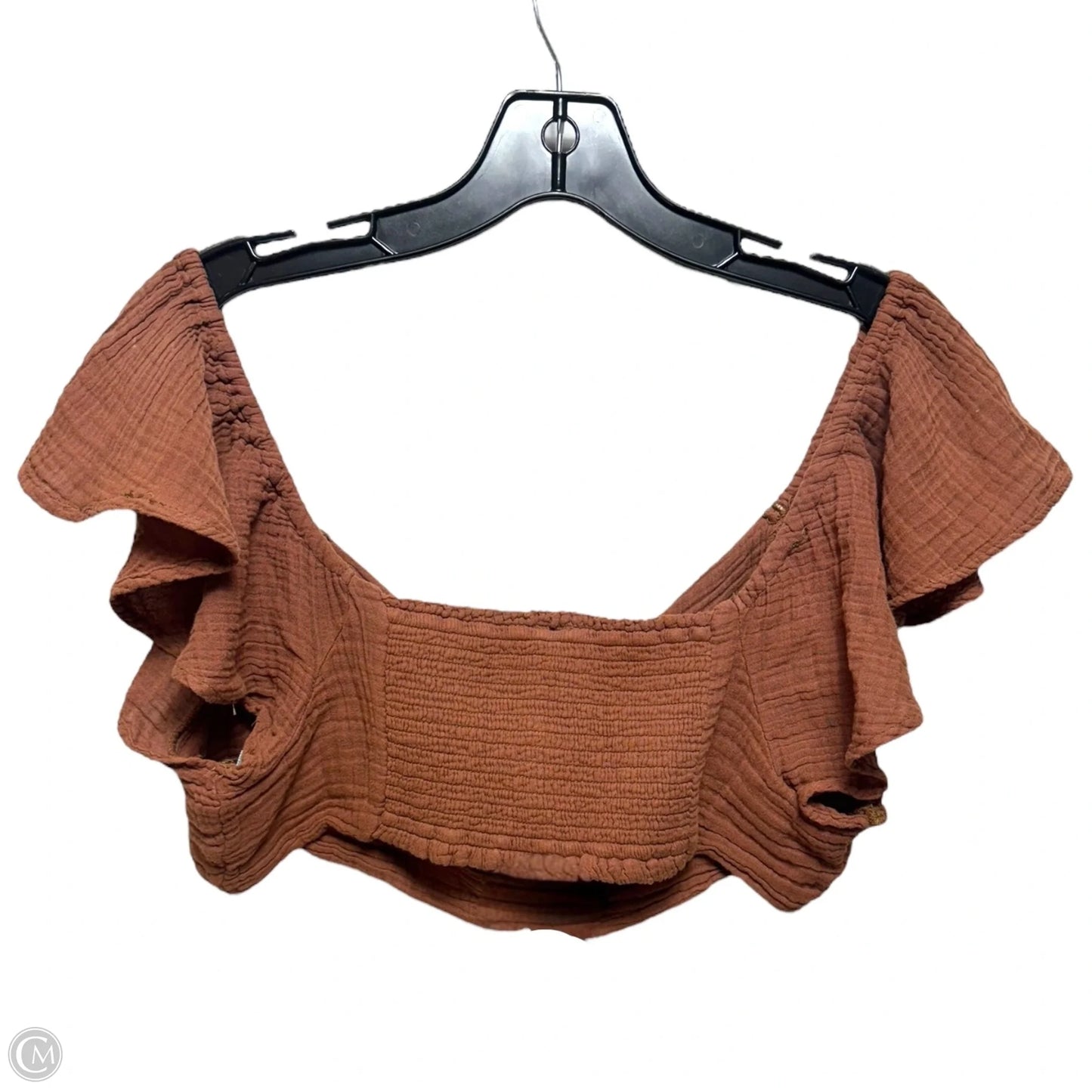 The Jerry Cinched Crop Top By Daily Practice By Anthropologie In Brown, Size: L