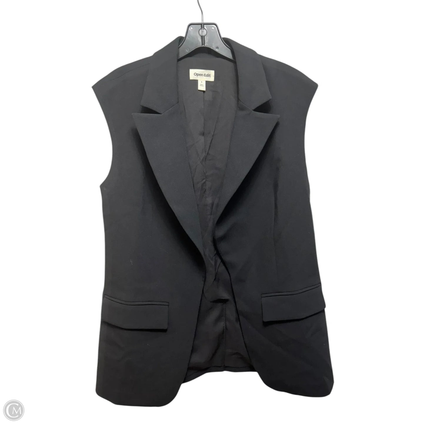 Longline Raw Shoulder Vest By Open Edit In Black, Size: S