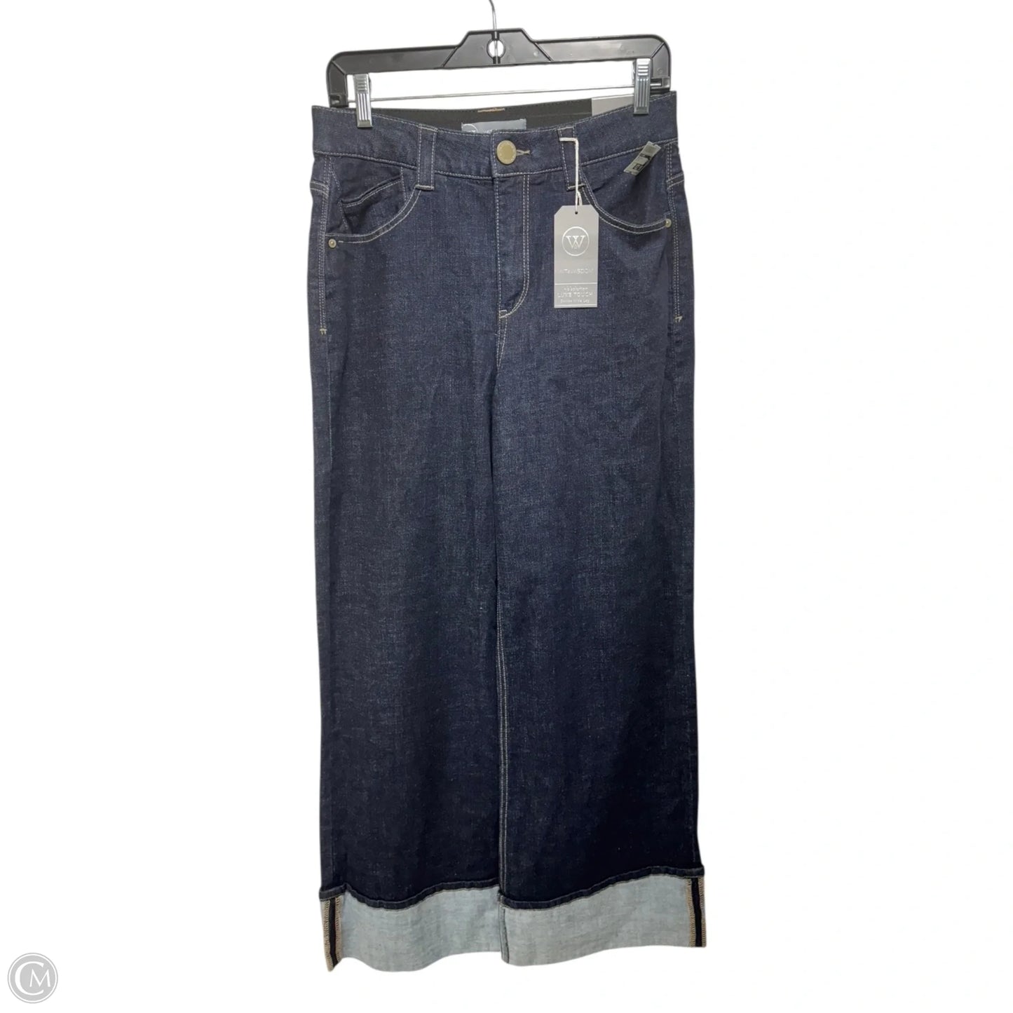 Cuffed Jeans Wide Leg By Wit & Wisdom In Blue Denim, Size: 6