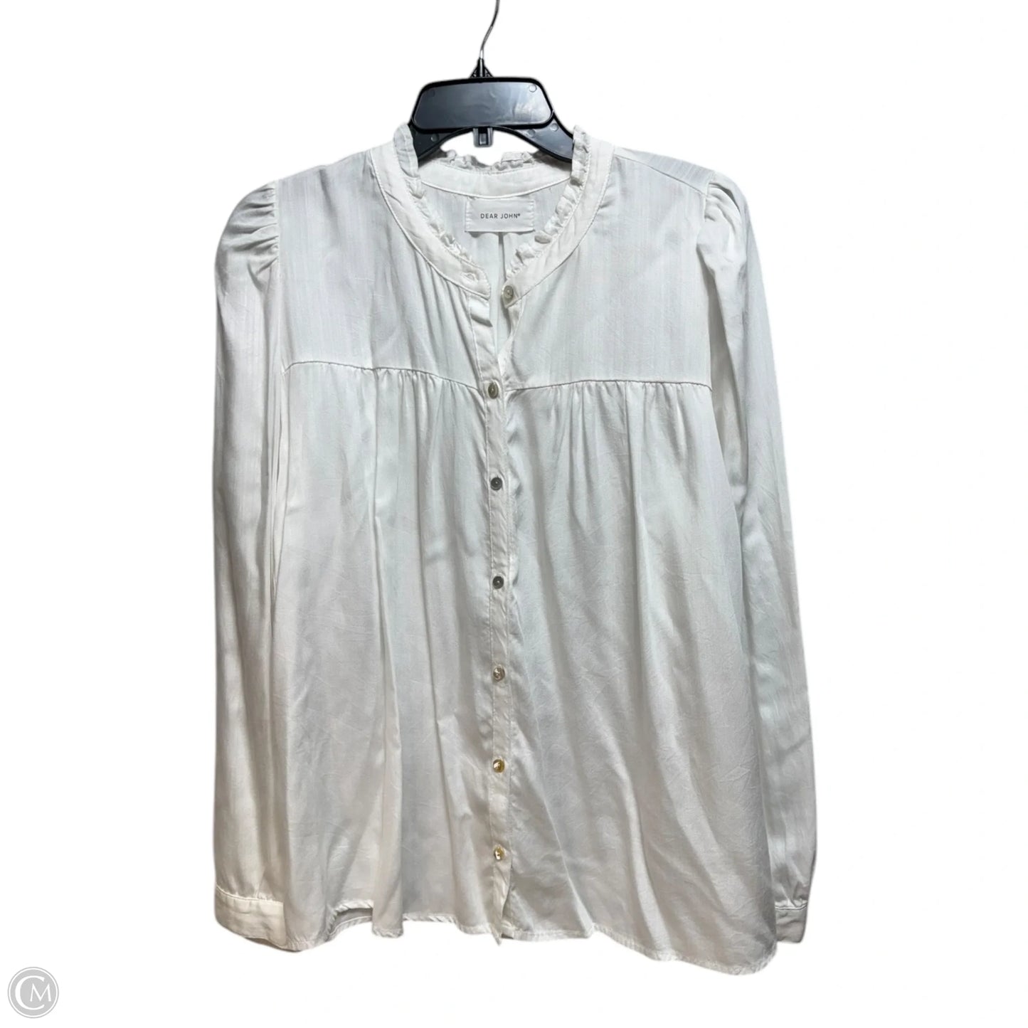 Top Long Sleeve By Dear John In White, Size: M