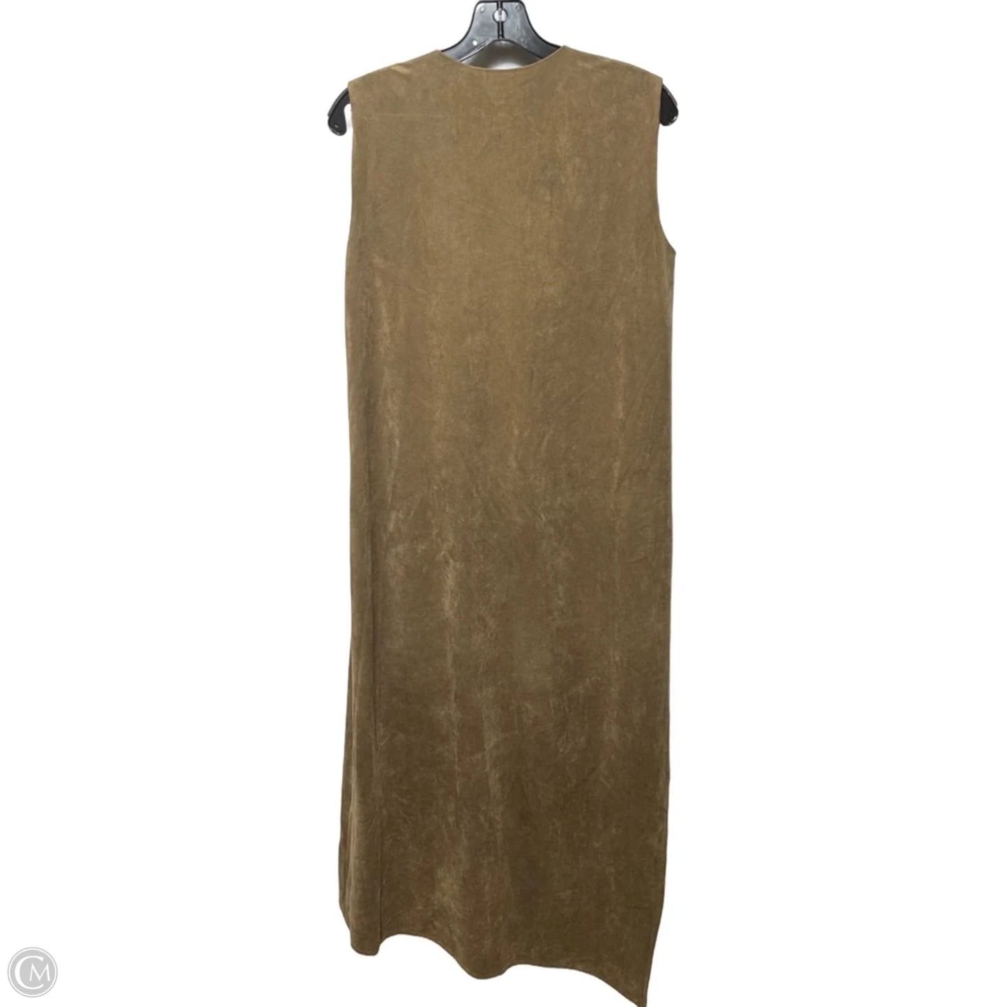 Tara Sleeveless Asymmetrical Faux Suede Dress By Bcbgmaxazria In Brown, Size: M