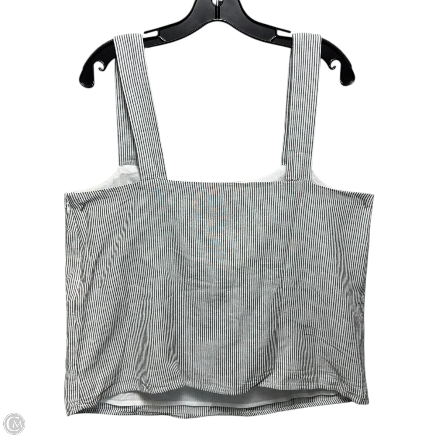 Linen Blend Top Sleeveless By J. Crew In Striped Pattern, Size: L