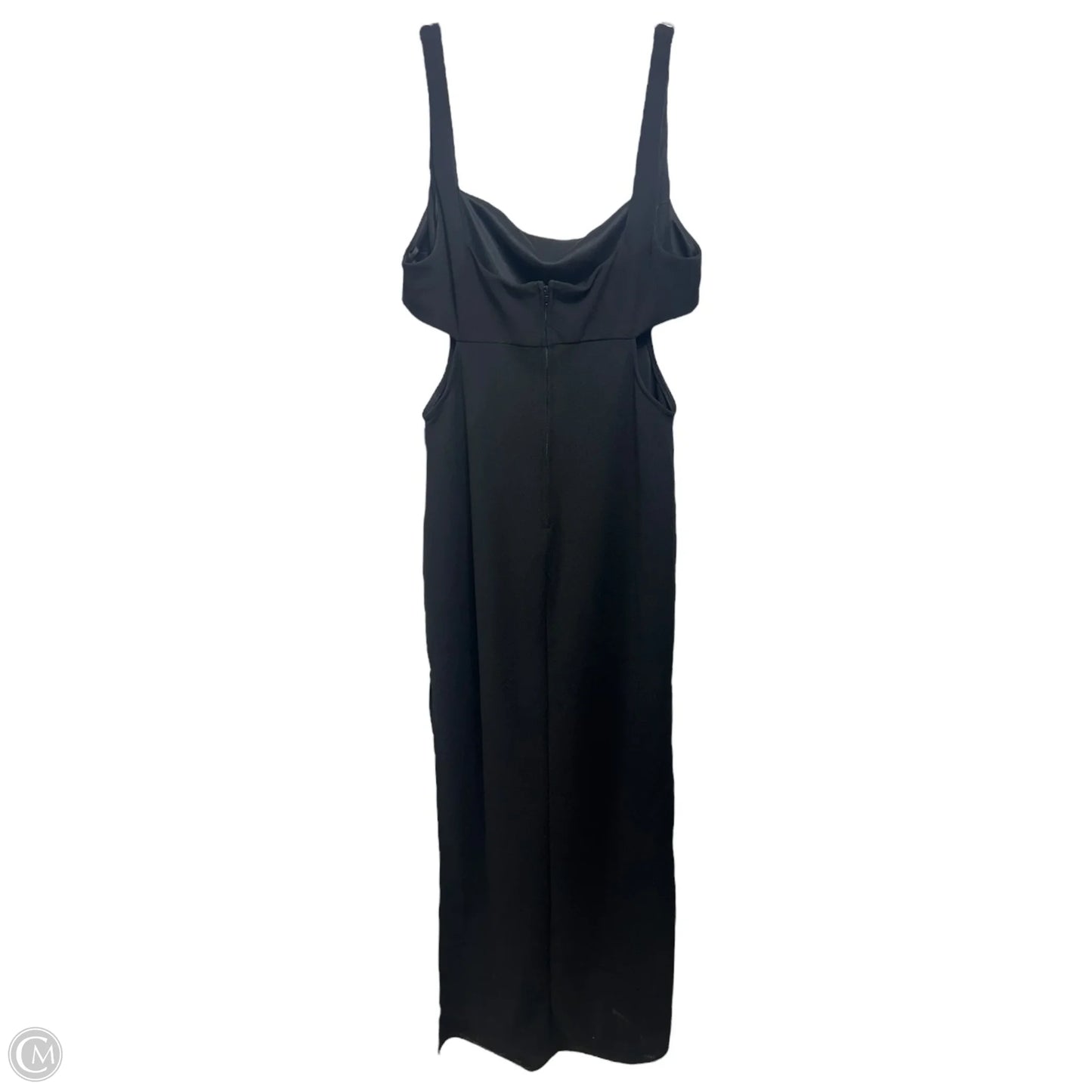 Quinn Cutout High Slit Crepe Formal Dress By Windsor In Black, Size: L