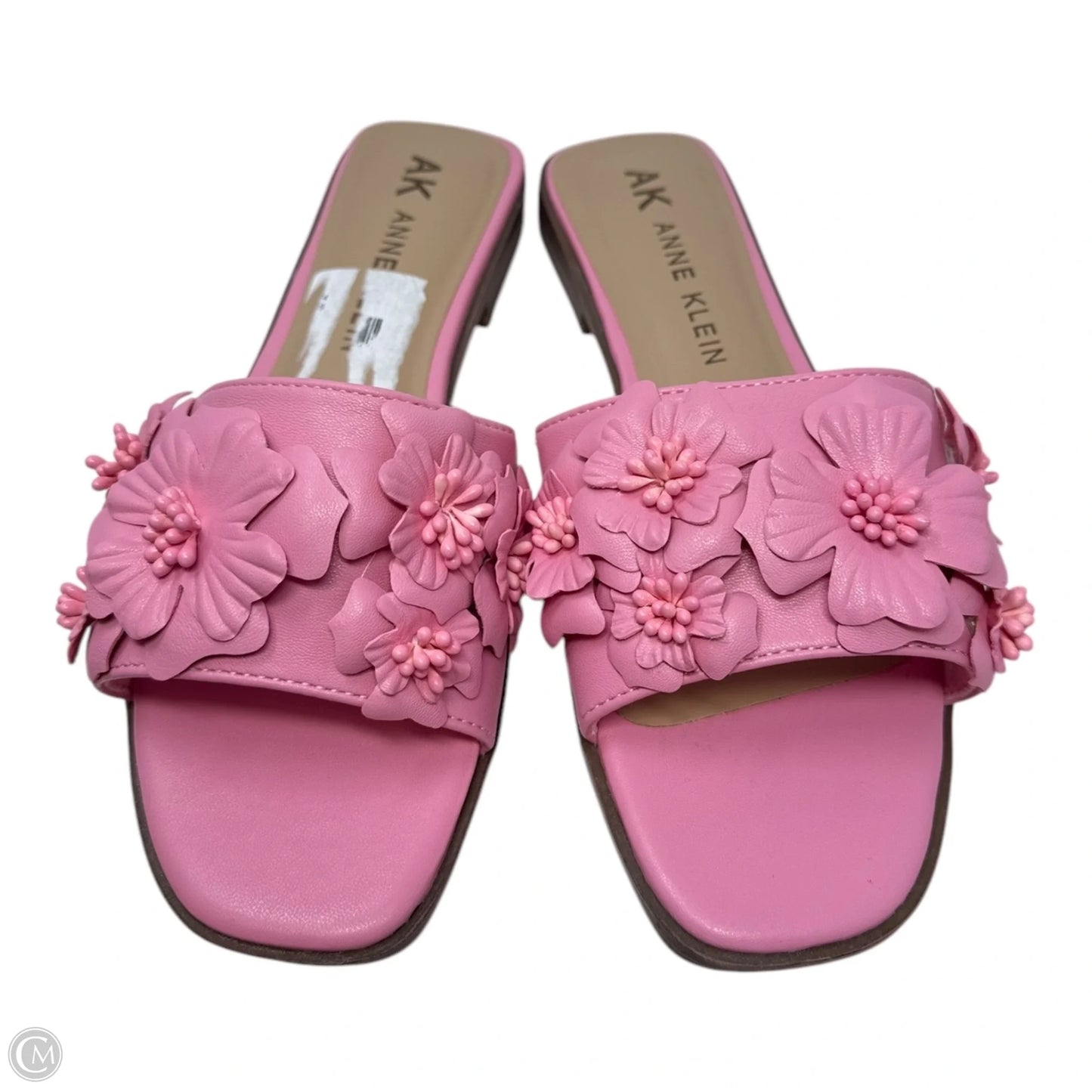 Flower Sandals Flats By Anne Klein In Pink, Size: 7