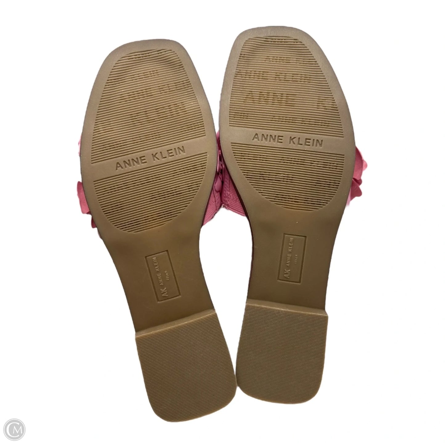 Flower Sandals Flats By Anne Klein In Pink, Size: 7