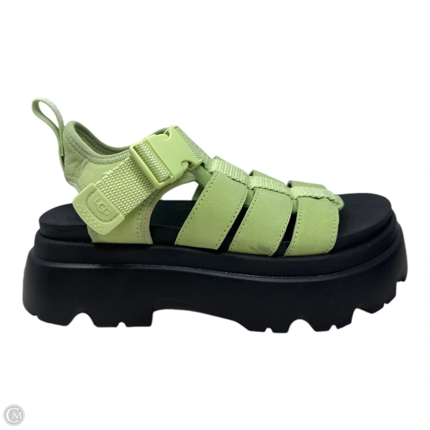 Cora Sandals Designer By Ugg In Green, Size: 7