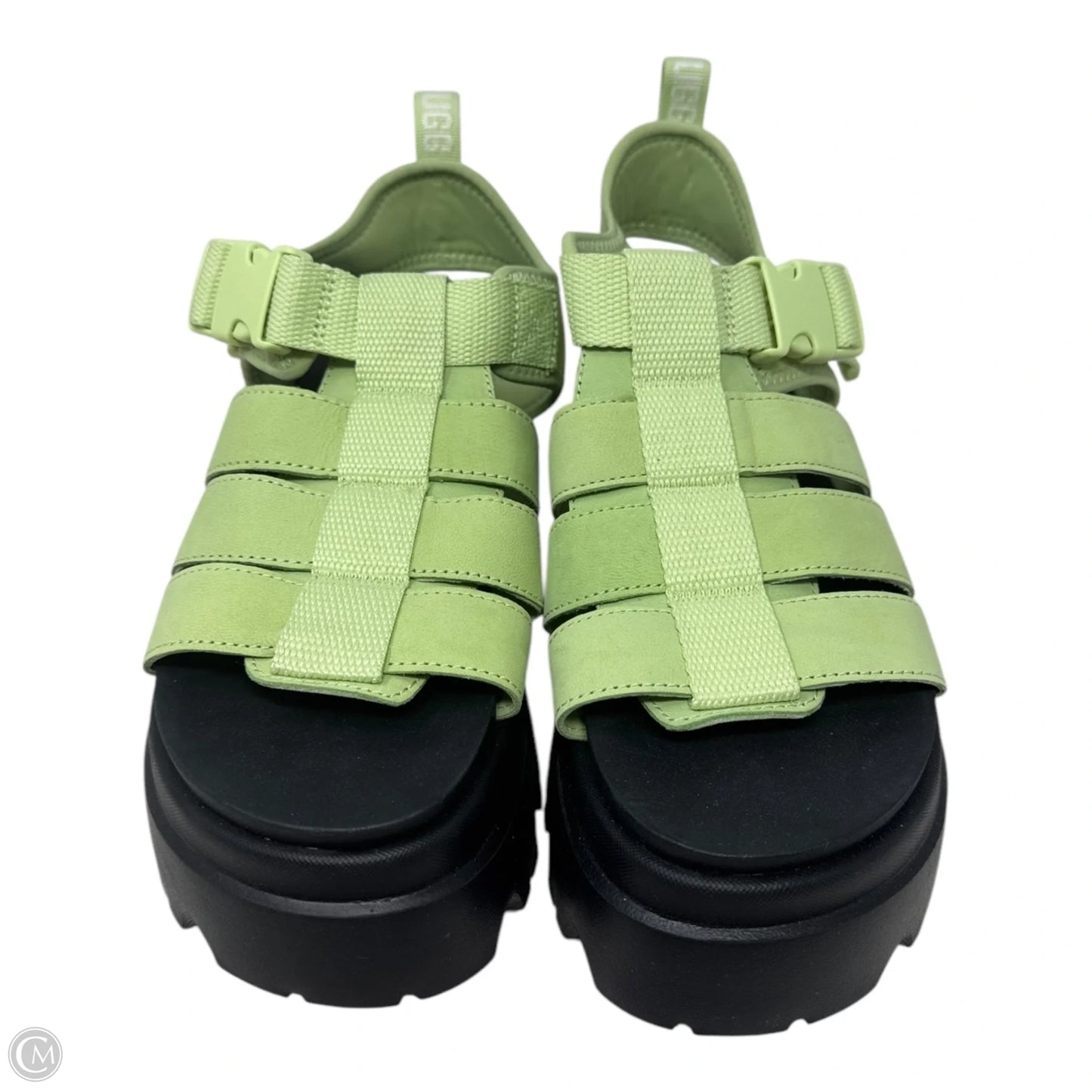 Cora Sandals Designer By Ugg In Green, Size: 7