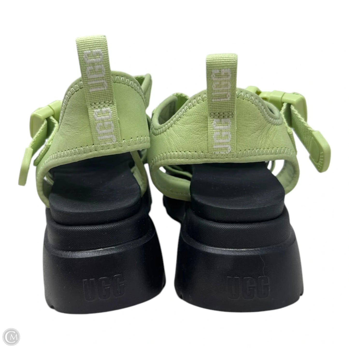 Cora Sandals Designer By Ugg In Green, Size: 7