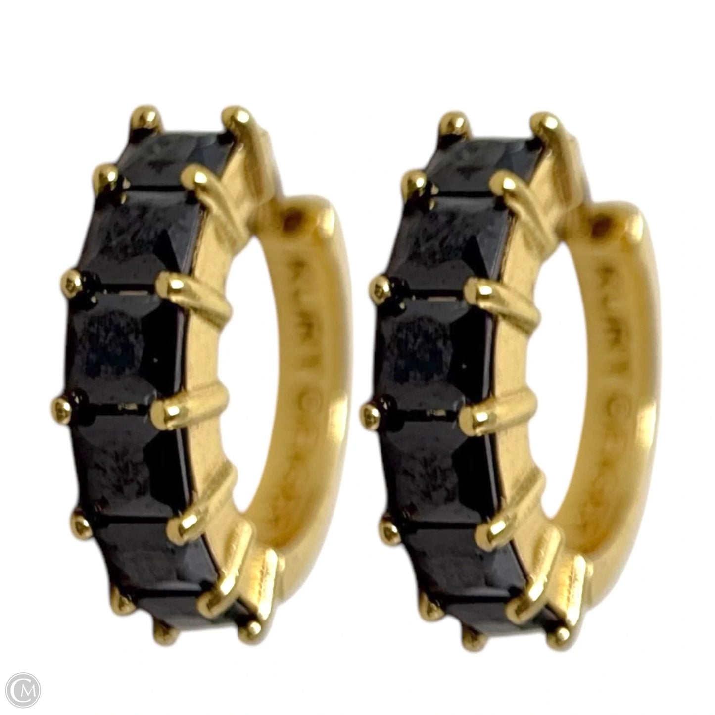 Crystal Huggie Hoop Earrings Designer By Kurt Geiger