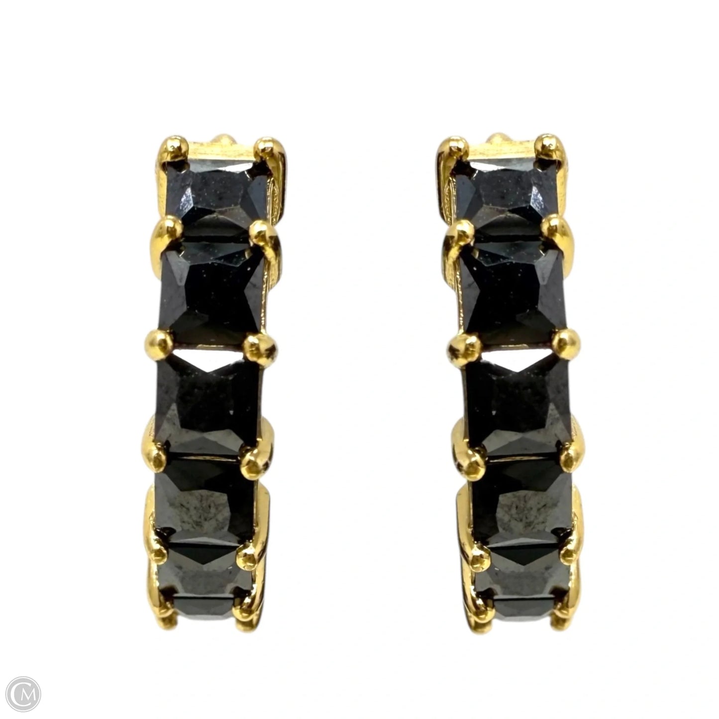 Crystal Huggie Hoop Earrings Designer By Kurt Geiger