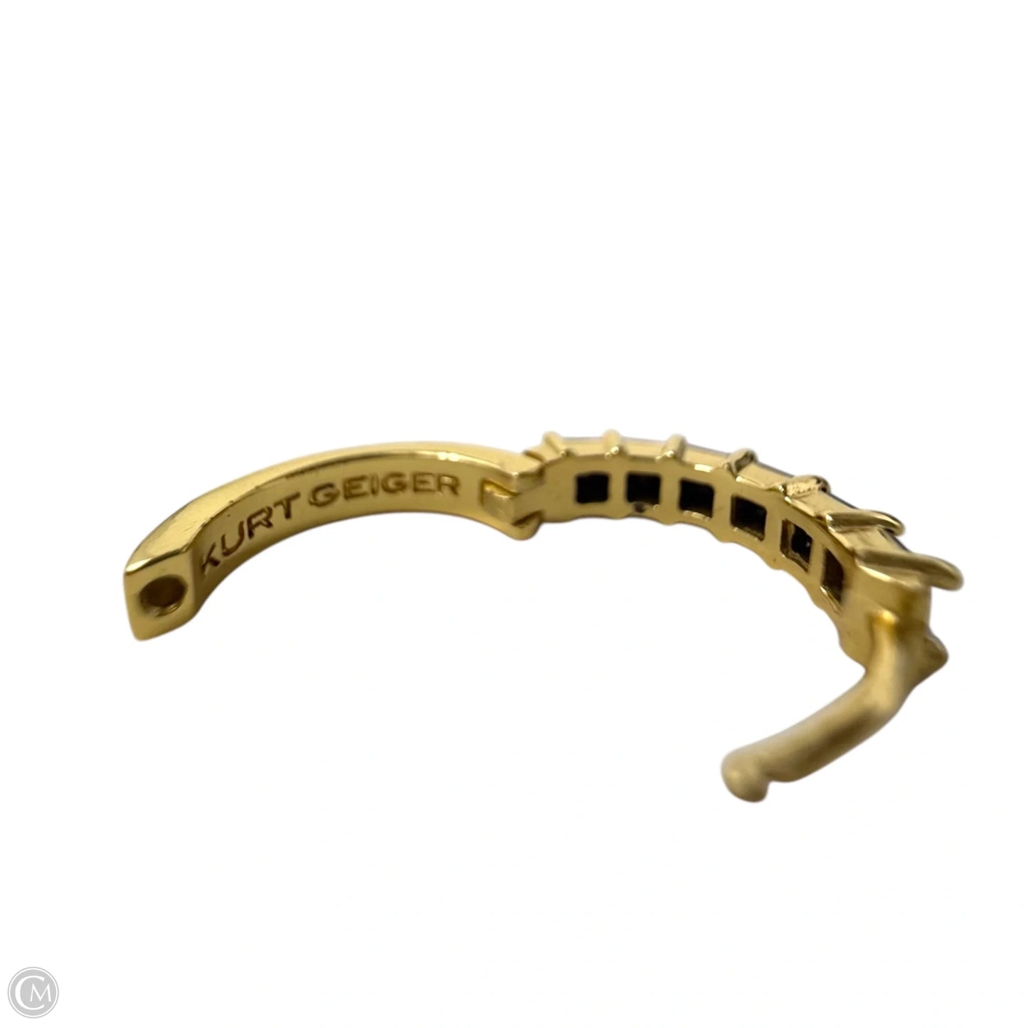 Crystal Huggie Hoop Earrings Designer By Kurt Geiger