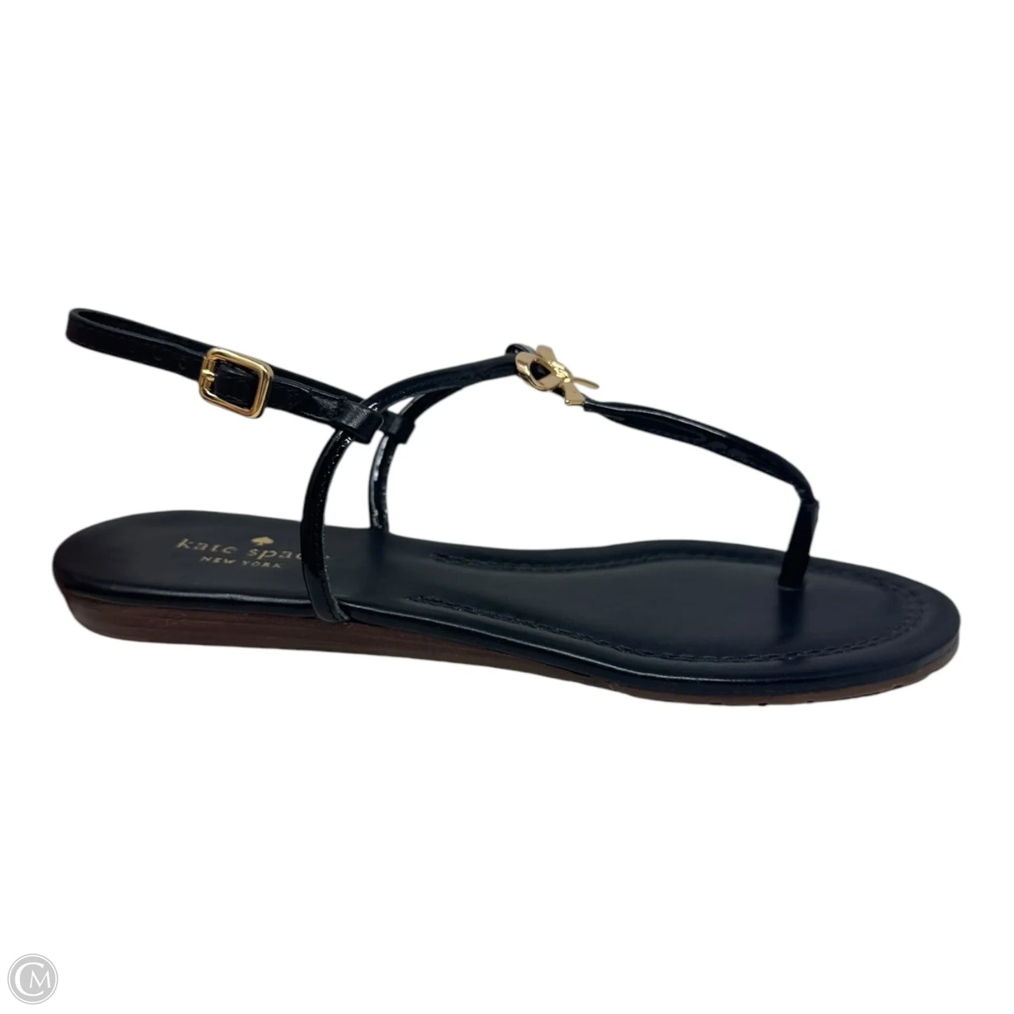 Tracie Bow Sandals Designer By Kate Spade In Black, Size: 8.5