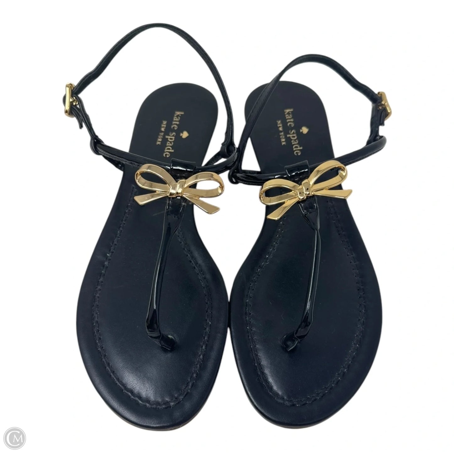 Tracie Bow Sandals Designer By Kate Spade In Black, Size: 8.5