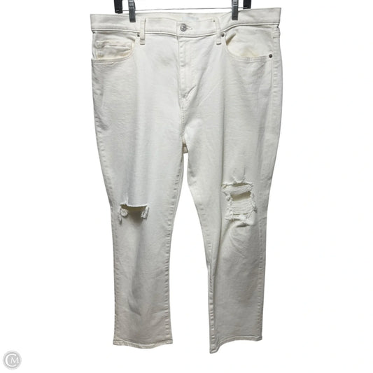 Jeans Straight By Uniqlo In Cream, Size: 22