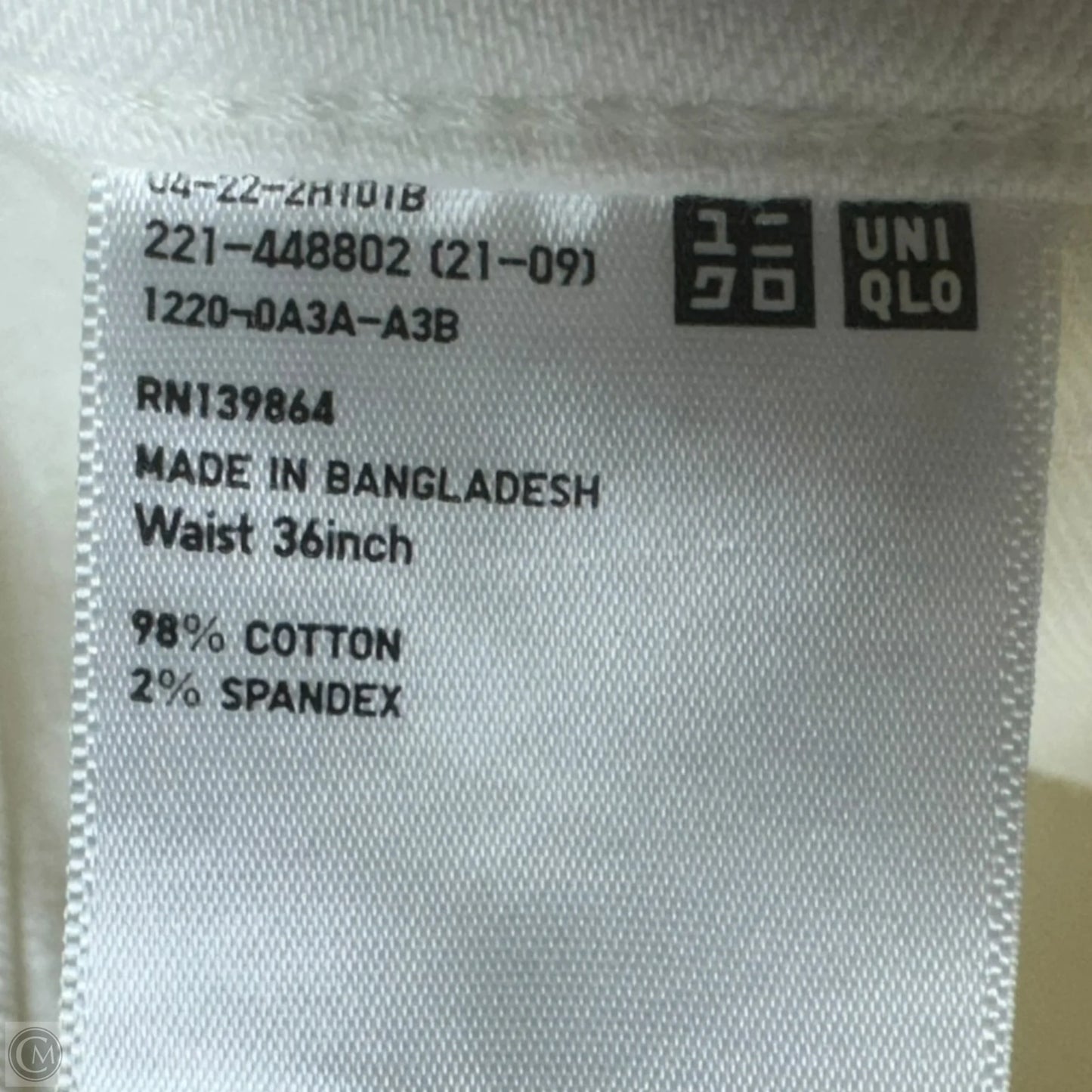 Jeans Straight By Uniqlo In Cream, Size: 22