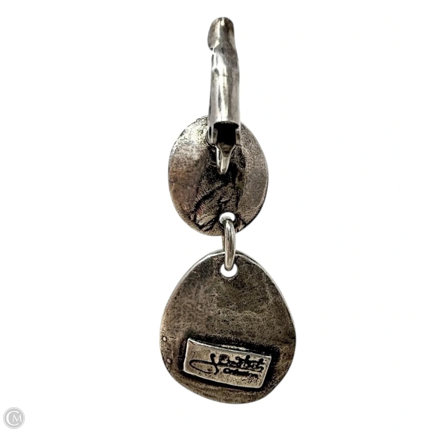 Textured Sterling Silver Dangle Earrings
