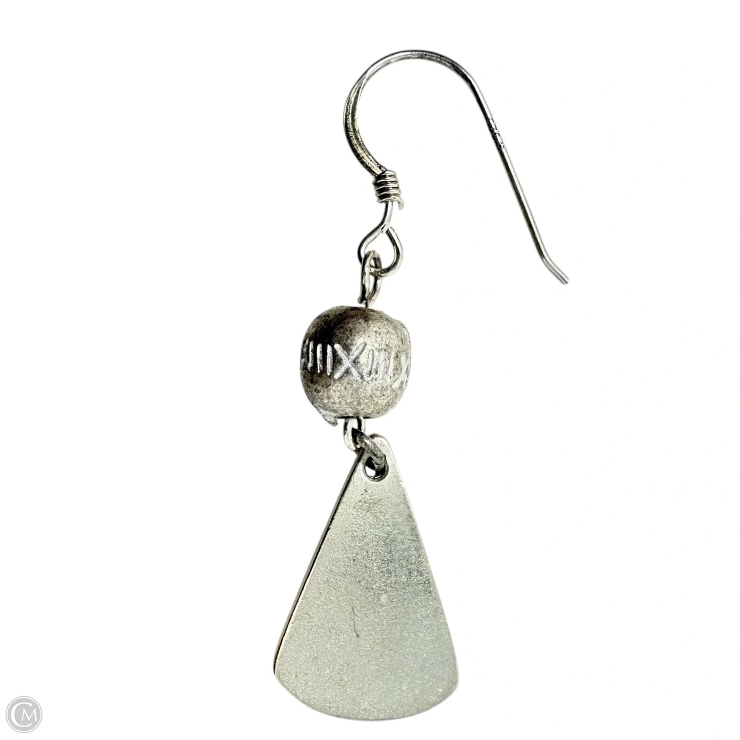 Turquoise Tone & Sterling Silver French Wire Earrings By Unbranded