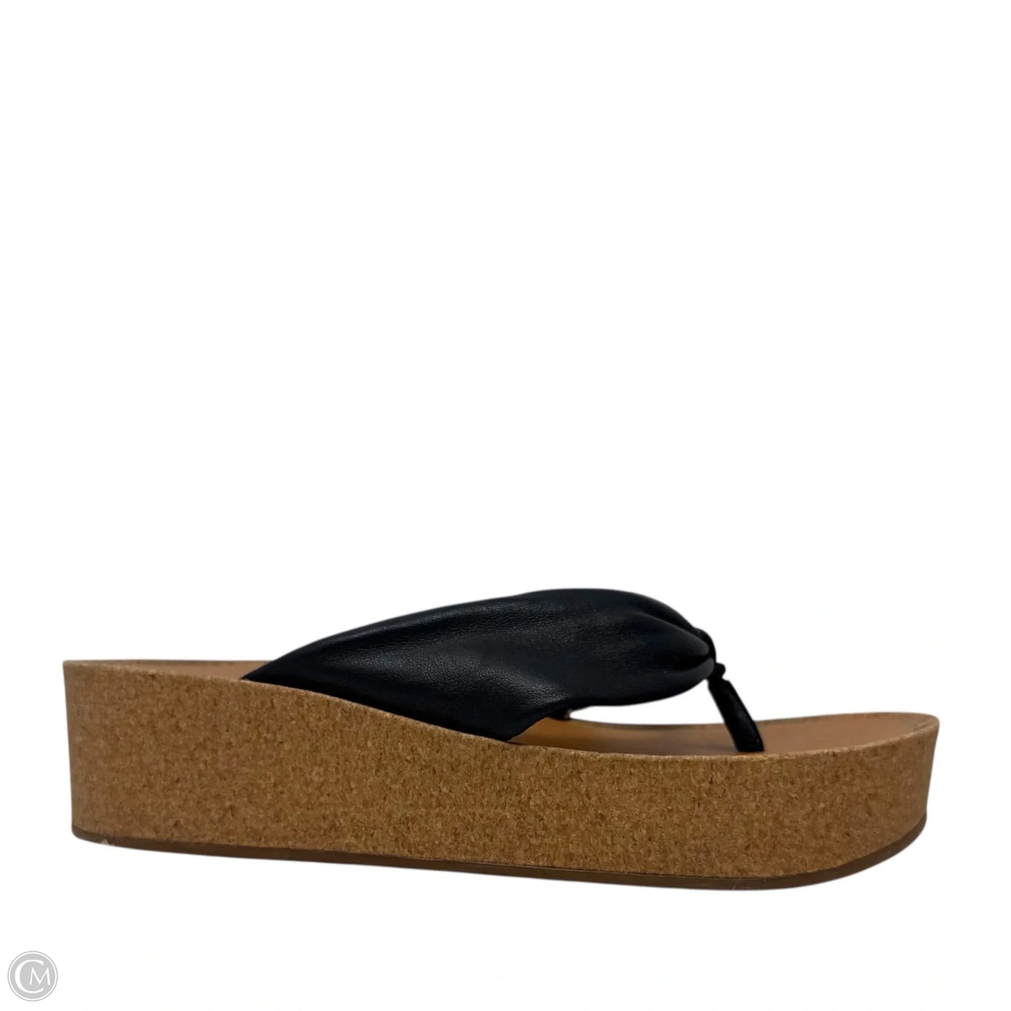 Lellina Leather Platform Sandals By Lucky Brand In Black, Size: 7.5