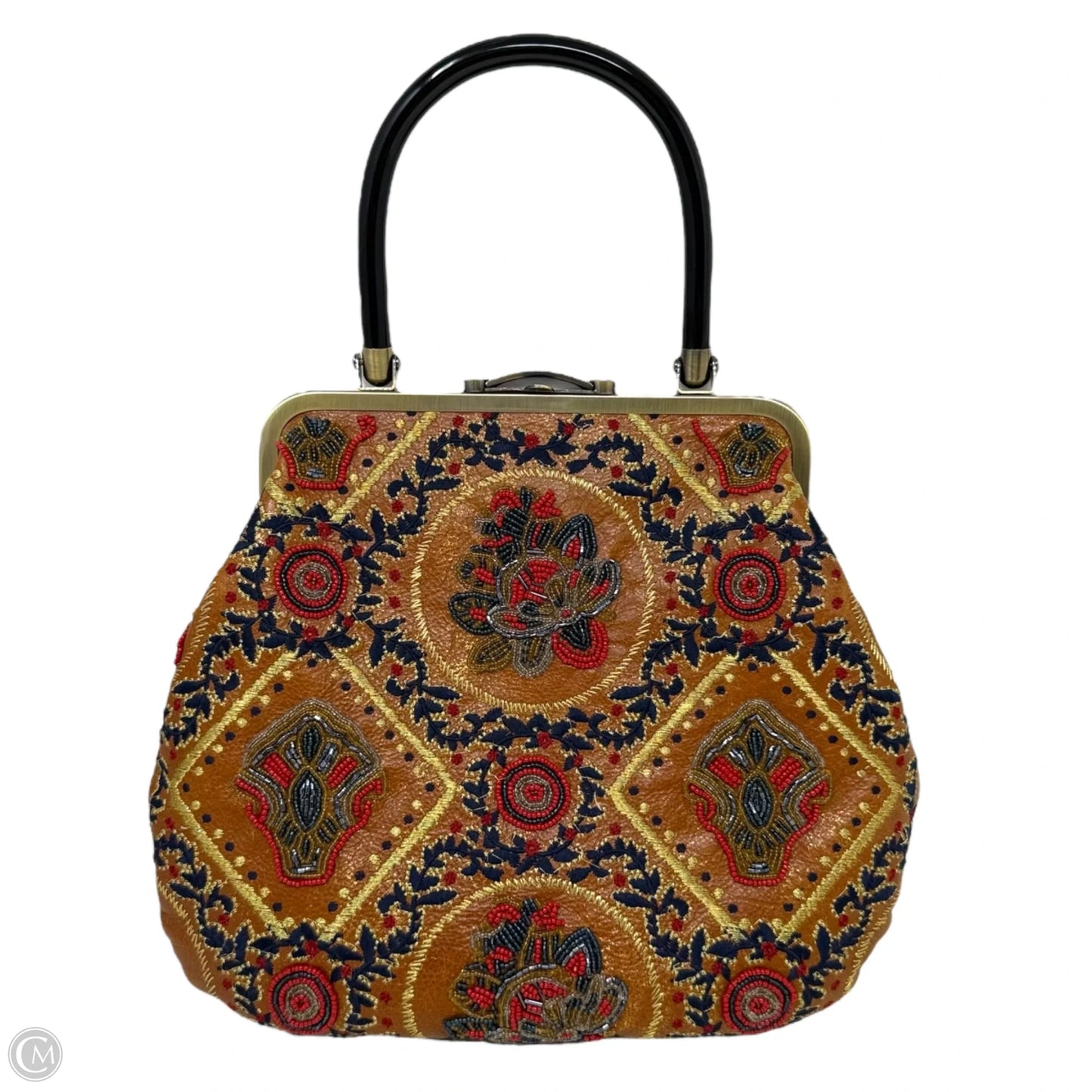 Provencal Escape Beaded Sedavi Satchel Designer By Patricia Nash, Size: Medium