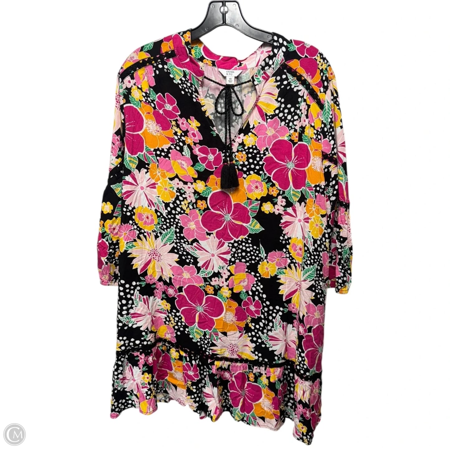 Dress Casual Short By Crown And Ivy In Floral Print, Size: 1x