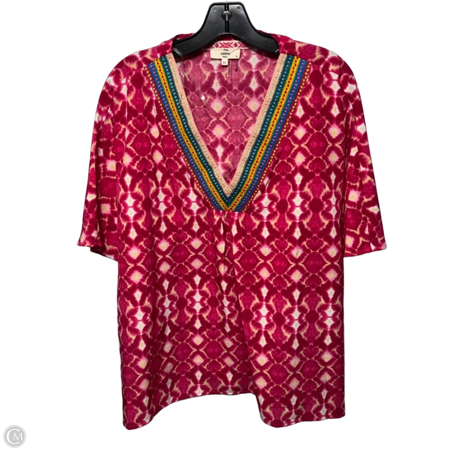 Top Short Sleeve By Entro In Tie Dye Print, Size: M