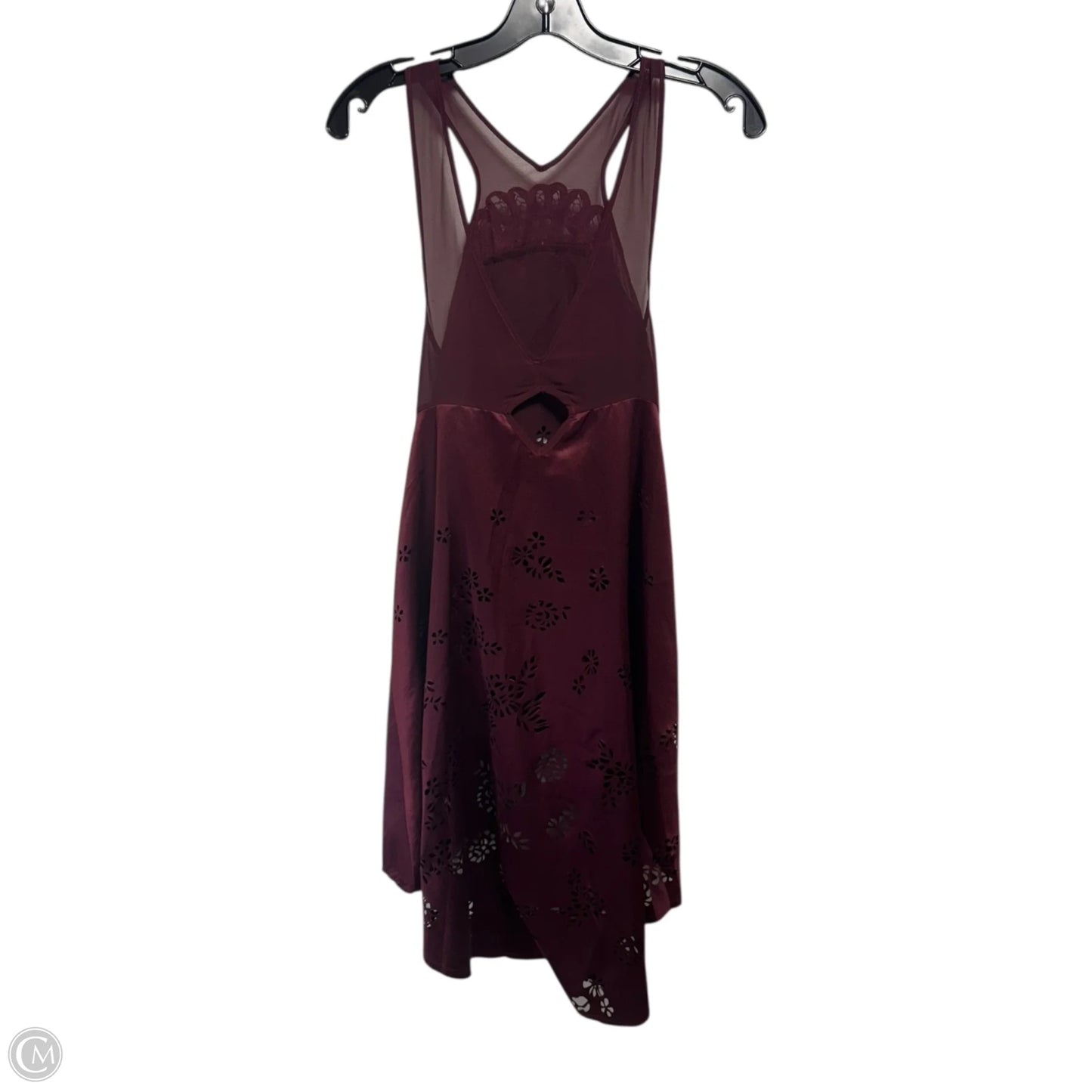 Floral Laser Cut Halter Neck Tunic Sleeveless By Free People In Mulberry, Size: S