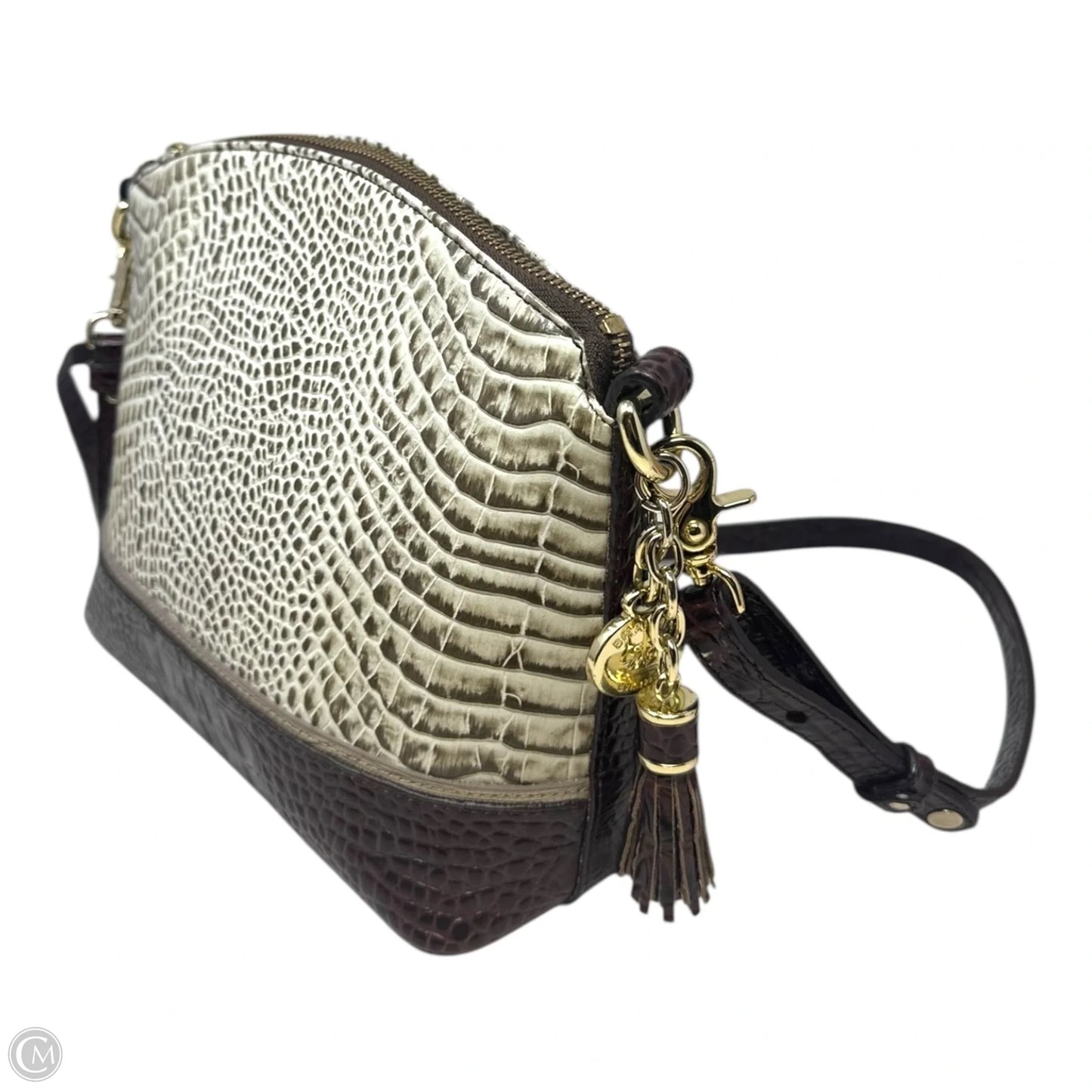 Mini Duxbury Crème Rhodes Crossbody Designer By Brahmin, Size: Medium
