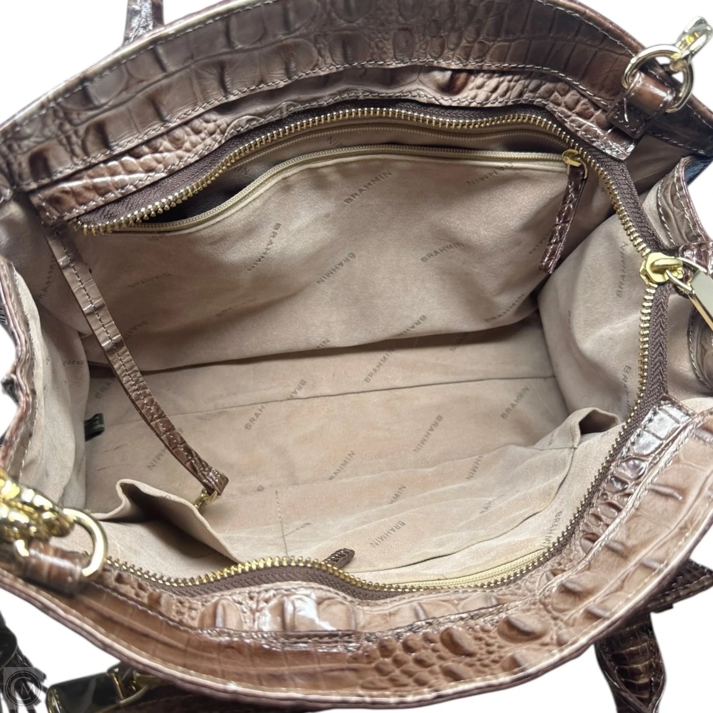 Greta Satchel Handbag Designer By Brahmin, Size: Medium
