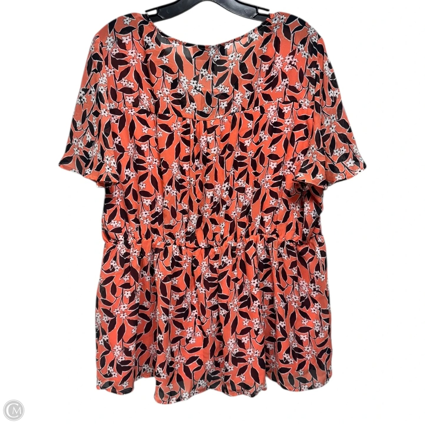 Top Short Sleeve By Lane Bryant In Floral Print, Size: 16