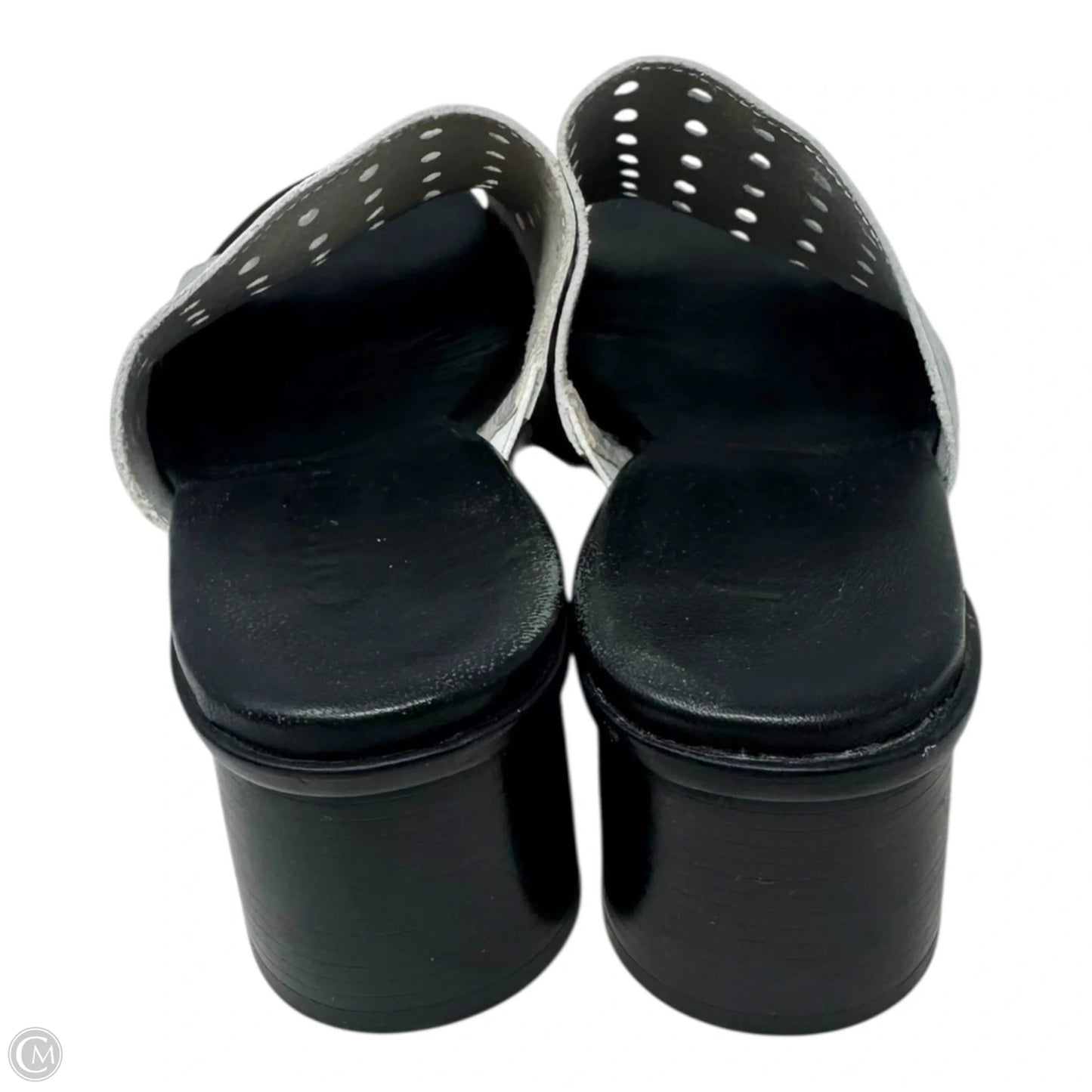 Jules Sandals Heels Block By Munro In White, Size: 9.5