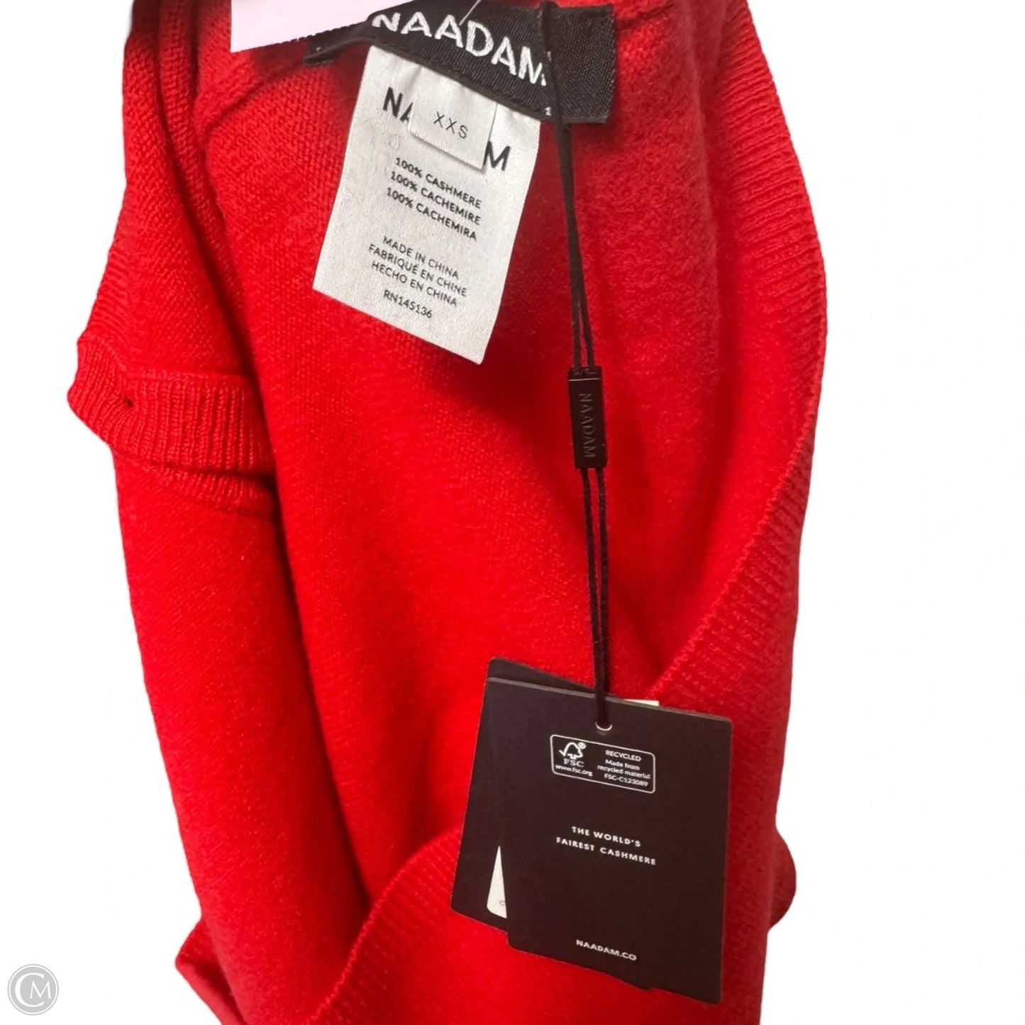 Sweater Cardigan Cashmere By Nadaam In Red, Size: Xxs