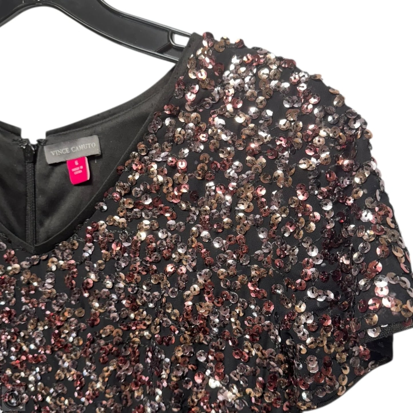 Sequin Dress Party Short By Vince Camuto In Multi-colored, Size: 6