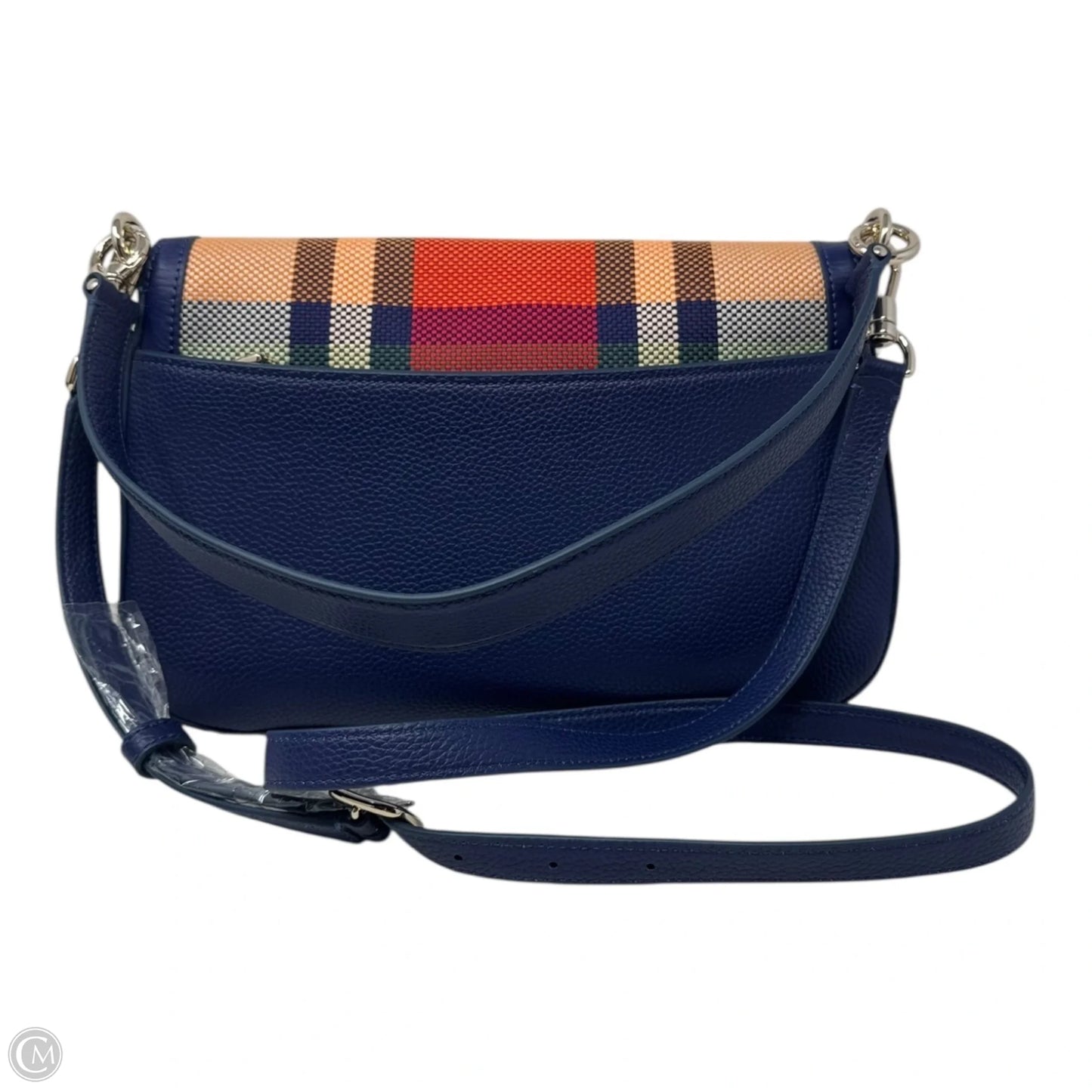 Hudson Grand Plaid Flap Convertible Handbag Designer By Kate Spade, Size: Medium