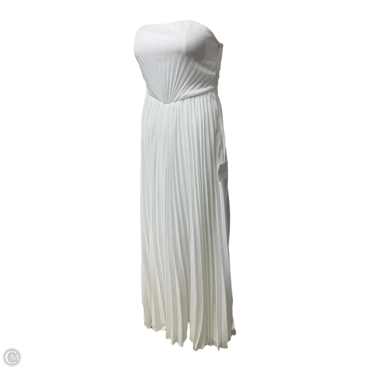 Pleated Strapless Dress Casual Maxi By Lulus In White, Size: M