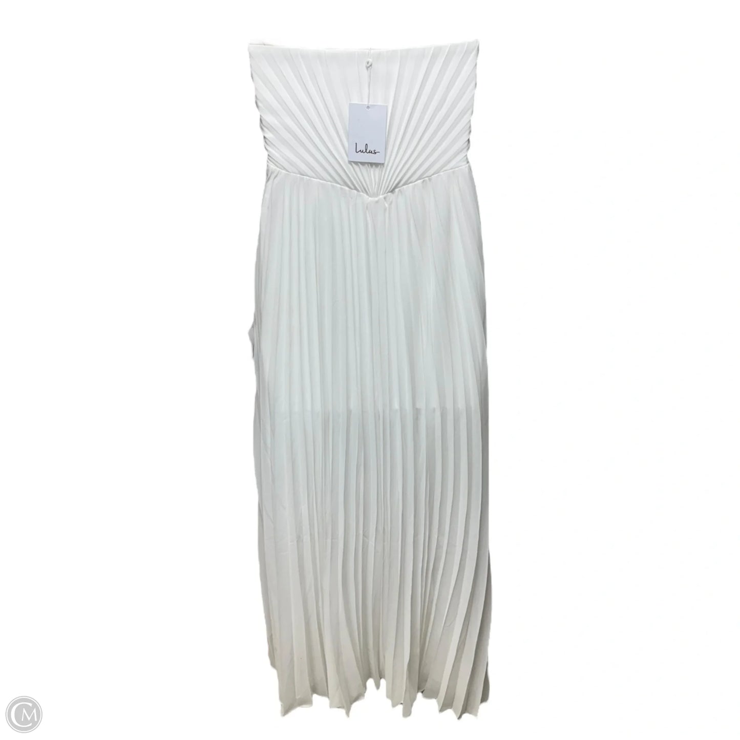Pleated Strapless Dress Casual Maxi By Lulus In White, Size: M